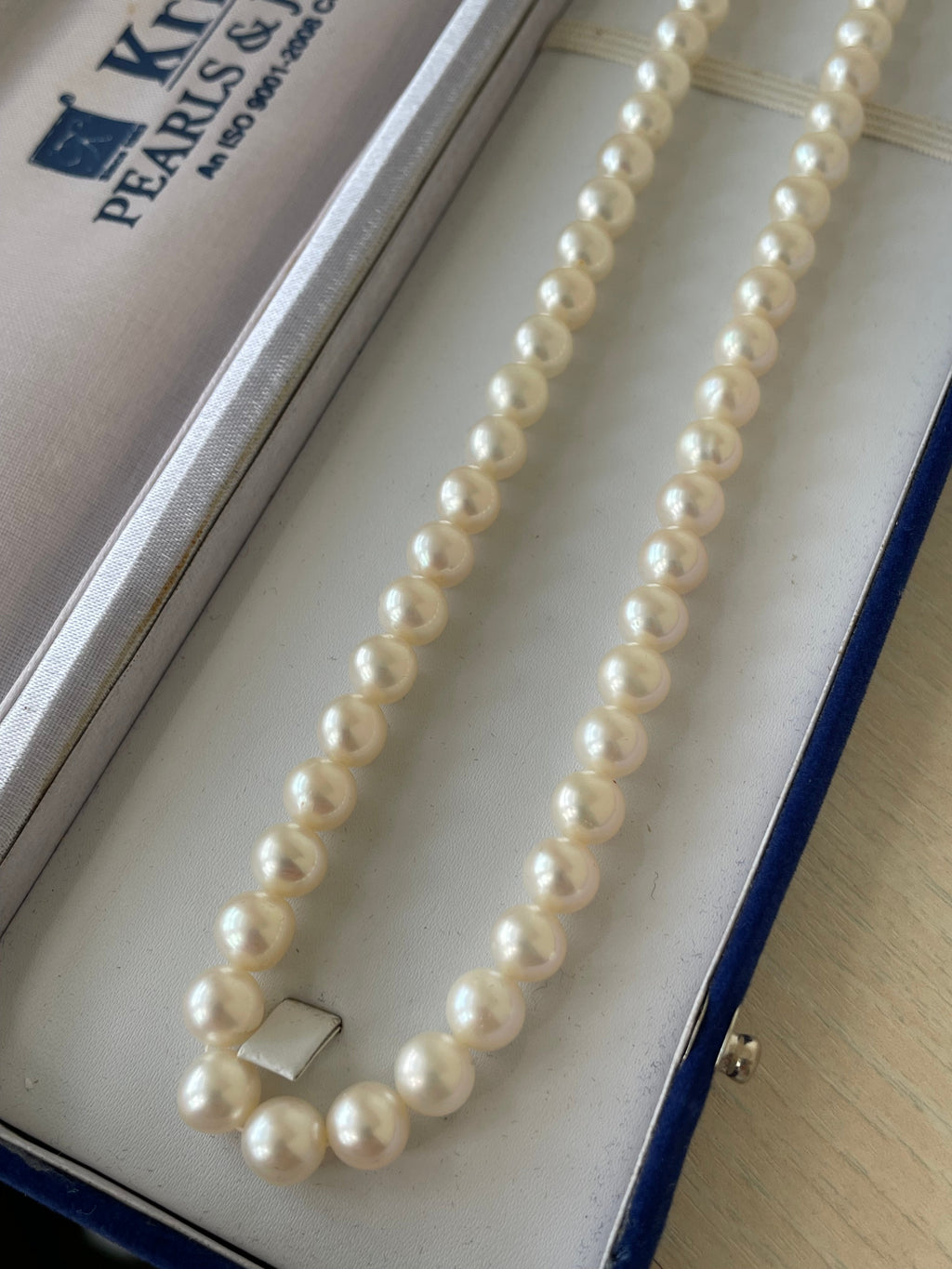 Krishna Pearls Necklace Akoya, Like New, 47cm, White Cultured Pearls
