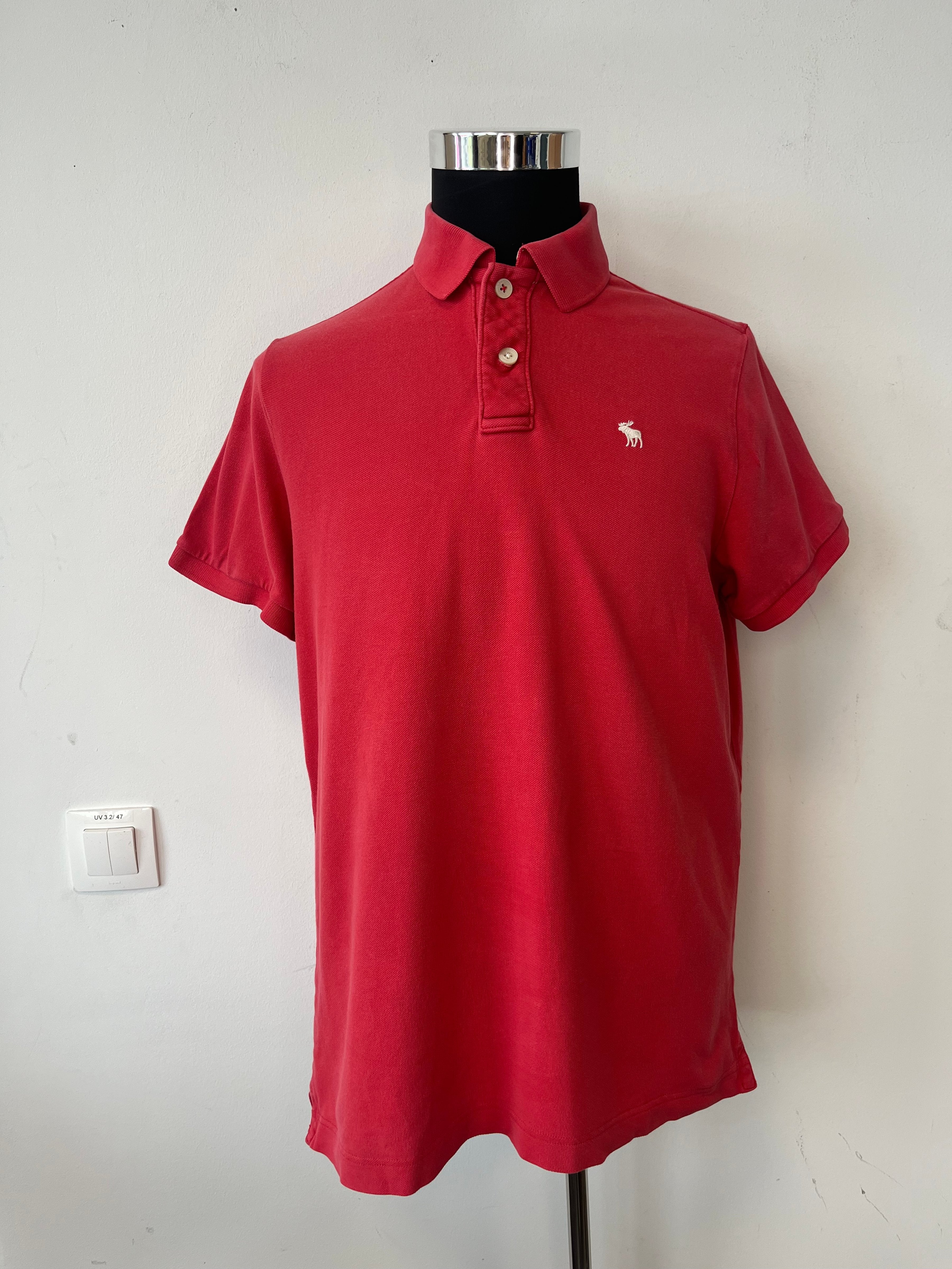 Abercrombie & Fitch Muscle-Fit Polo XXL – Rot, Guter Zustand