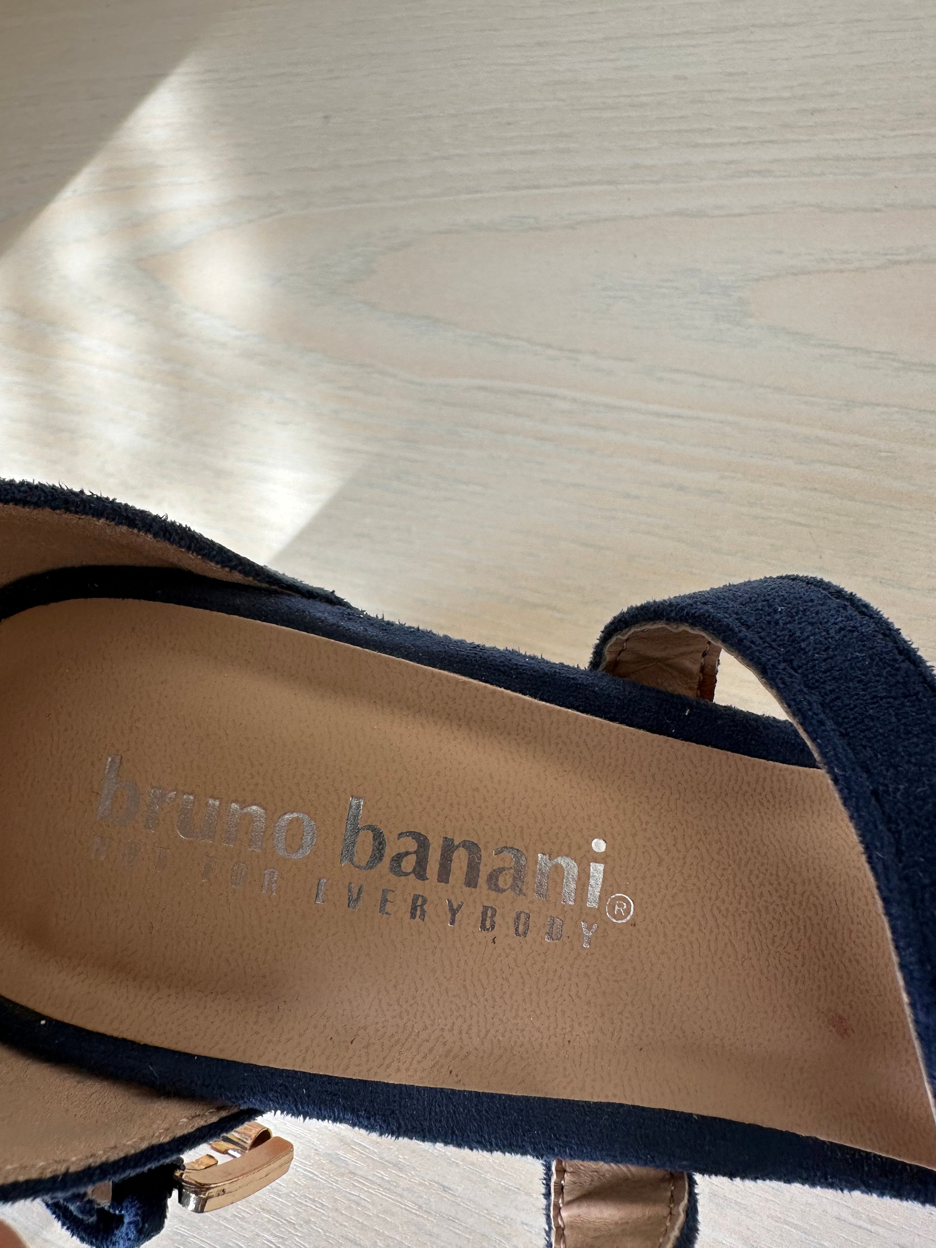 Bruno Banani Block Heel Sandalen, Navy Blau, Gr. 37, Sehr Gut