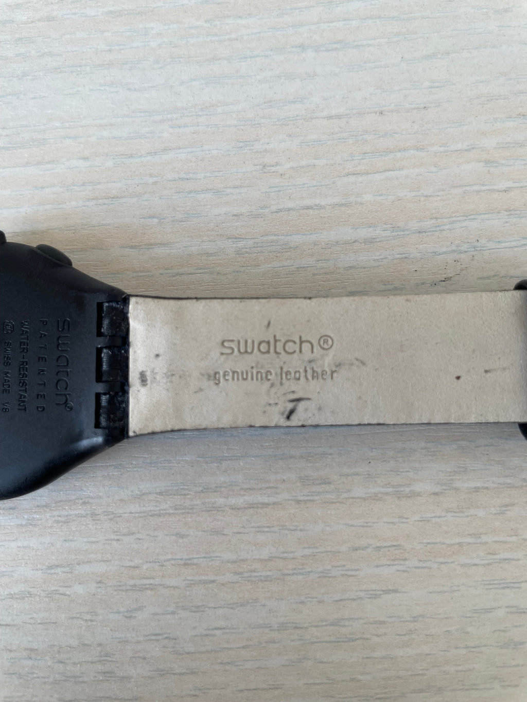 Swatch Uhr Skin Chrono, sehr gut, 38mm, Schwarz, Quarz, inkl. Batterie