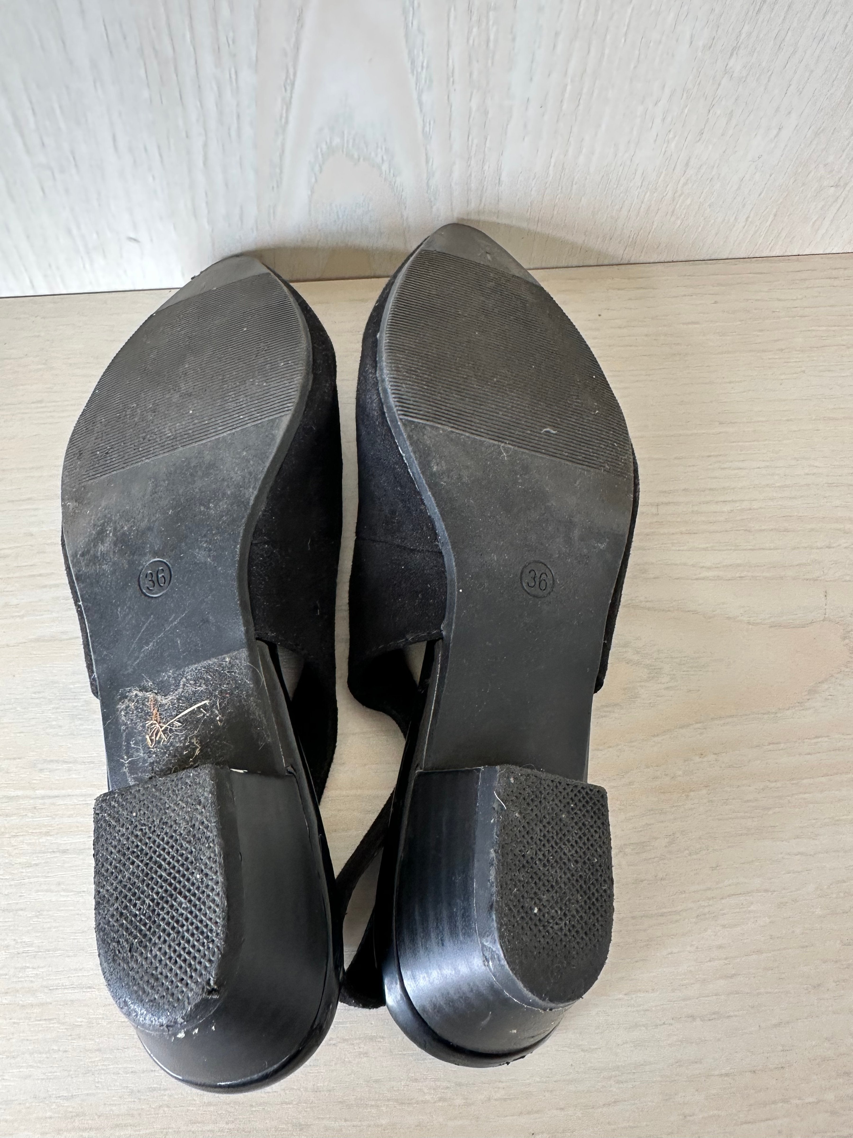 Jana Klein Slingback Heels Schwarz Gr. 36 Wie Neu