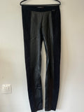 Marc Cain Sports Leggings – Kunstleder & Jersey, Schwarz, Sehr Gut