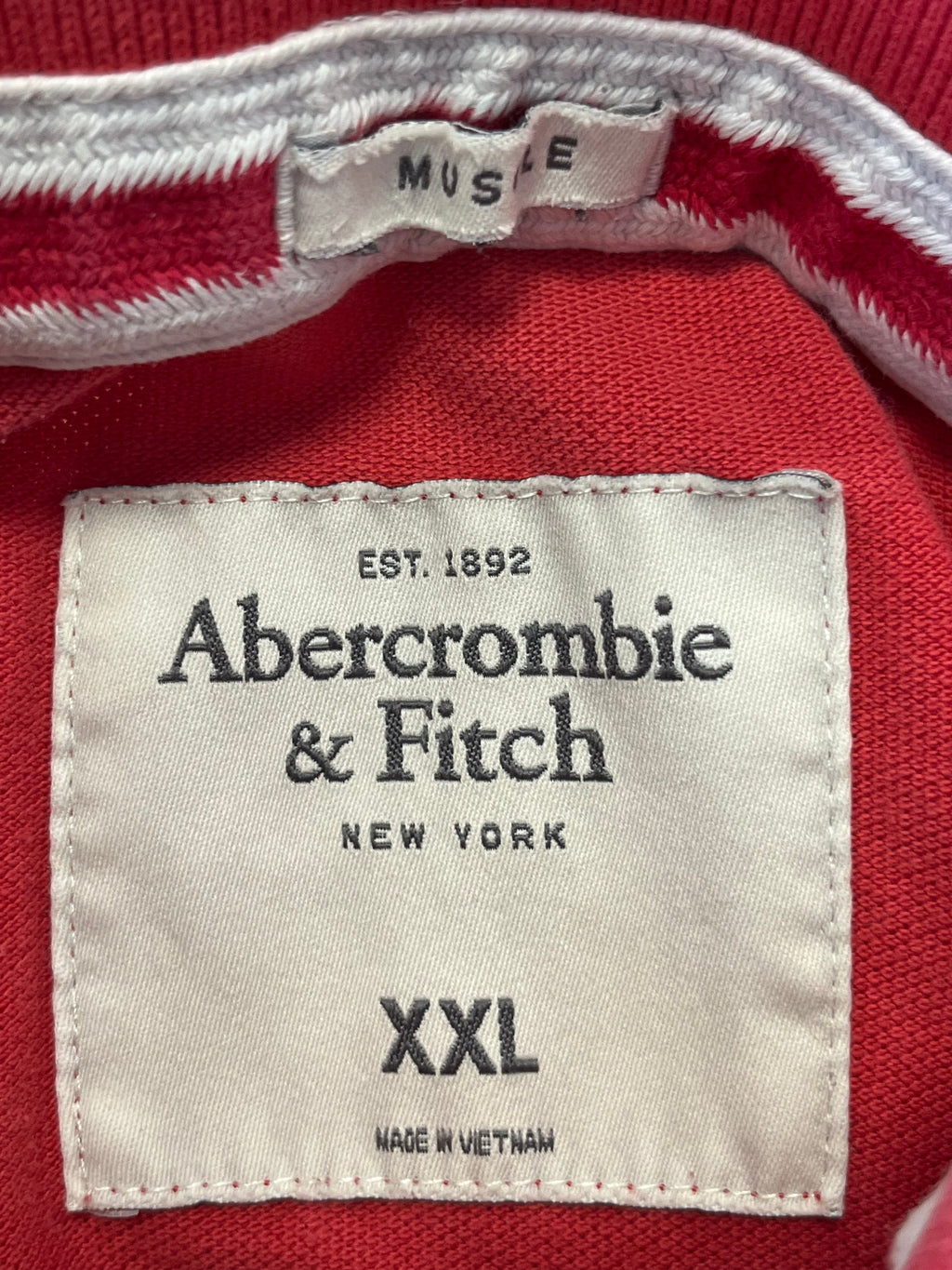 Abercrombie & Fitch Muscle-Fit Polo XXL – Rot, Guter Zustand