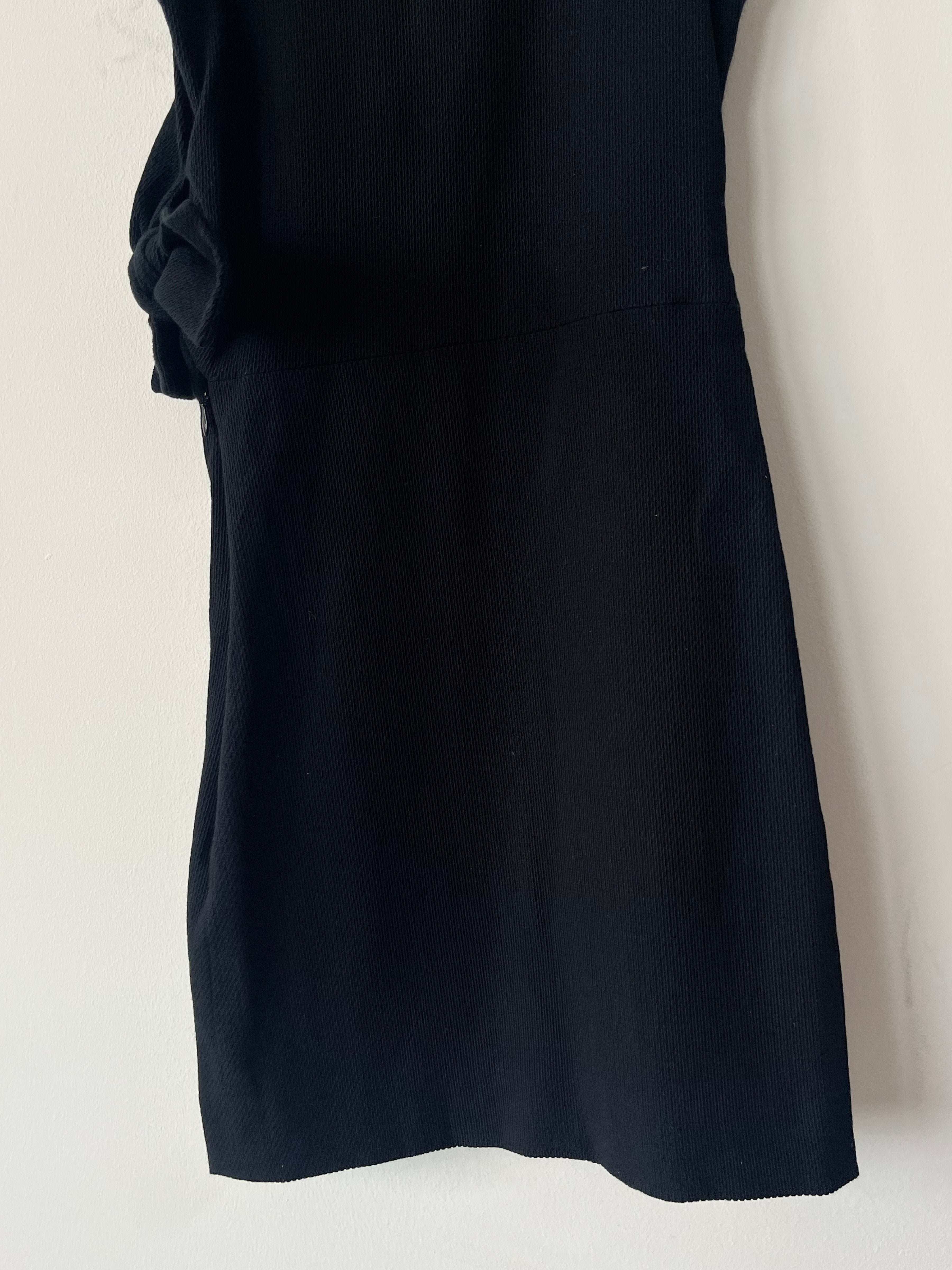 JIL SANDER + Rib Knit Midi Dress – Black, Size M, Good Condition