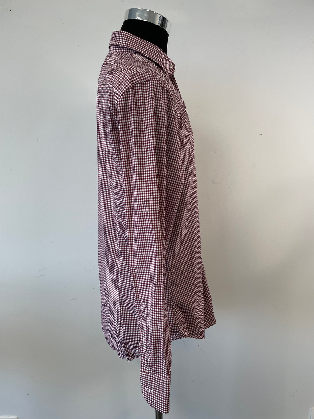 Etro Herrenhemd Größe 42 (L) Rot/Weiß Karo – Sehr Gut – Made in Italy