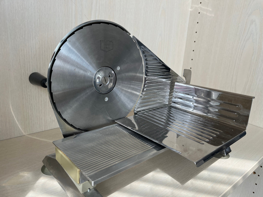 Vintage ELOSTHAL Silver Meat Slicer, Very Good Condition, 34x19 cm