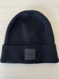 BOSS Foxxy-1 Beanie, Black, Ribbed Knit, One Size, Very Good Condition