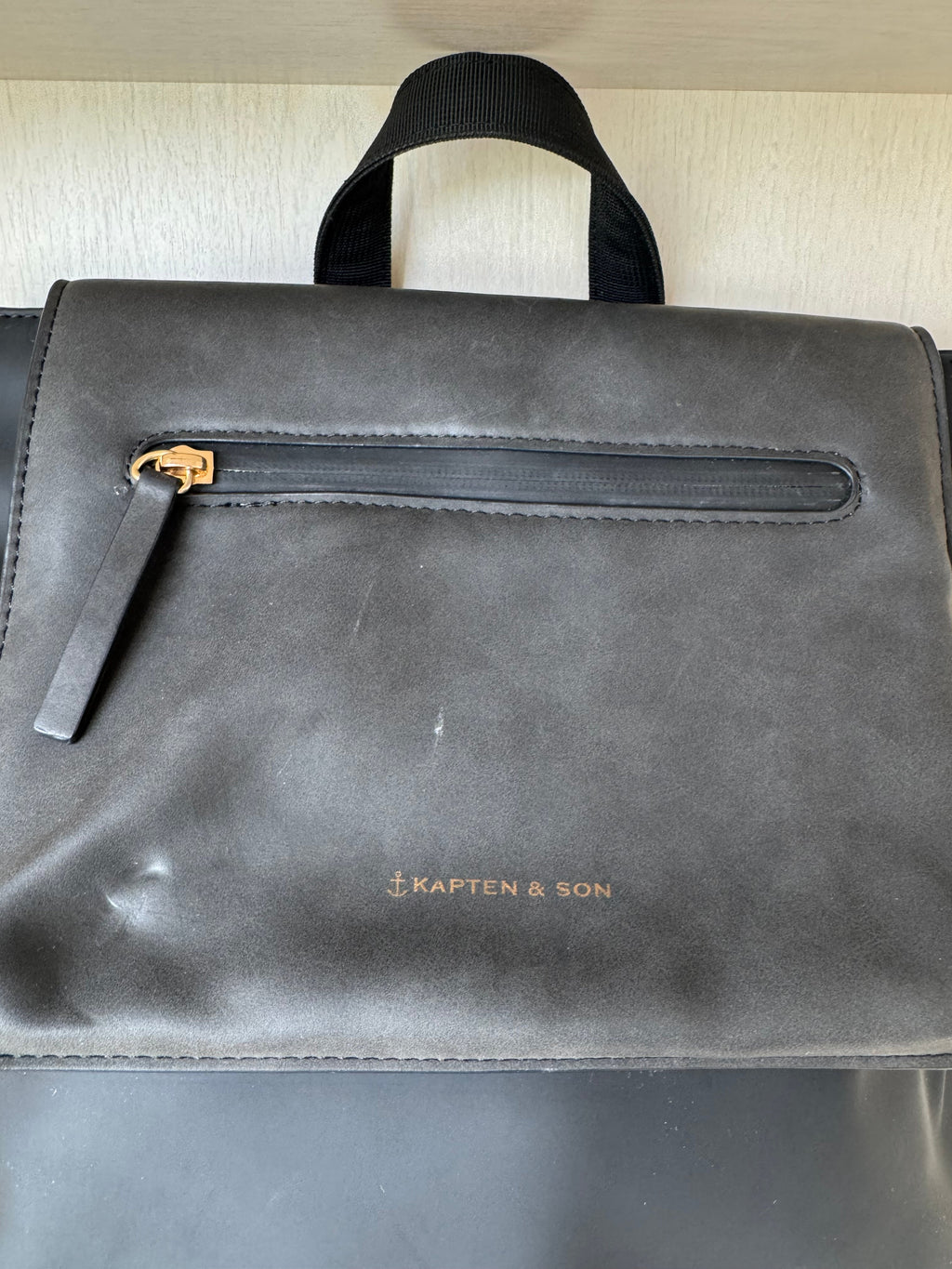 Kapten & Son Umea Backpack - All Black, Fits 15 Laptop, Good Condition