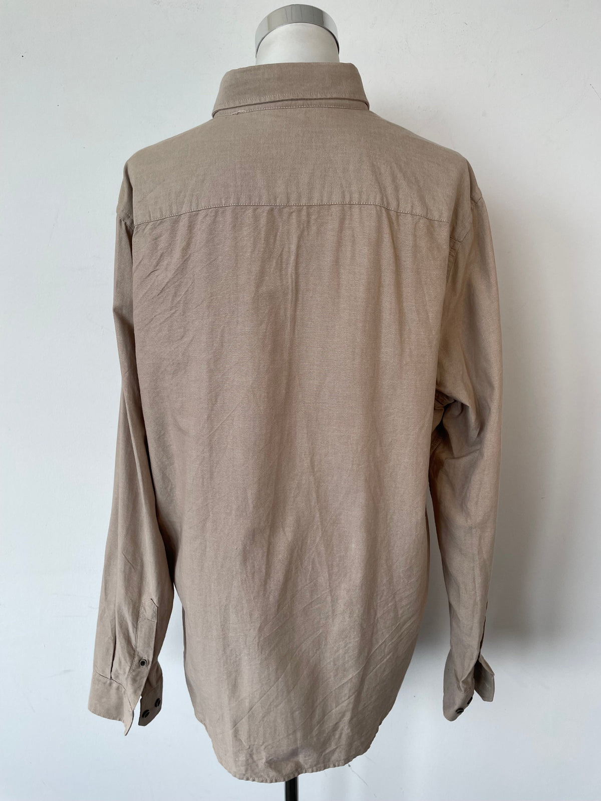 LC Waikiki Beige Slim Fit Shirt, 2XL, Very Good Condition
