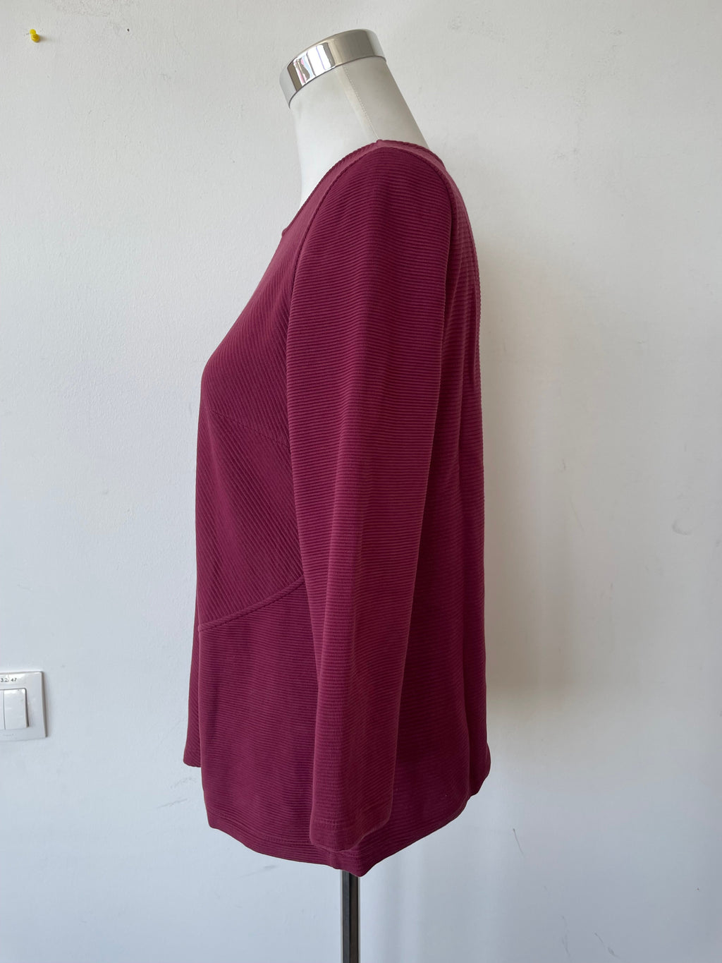 Purificación García Ribbed Dress, Burgundy, XL, Good Condition