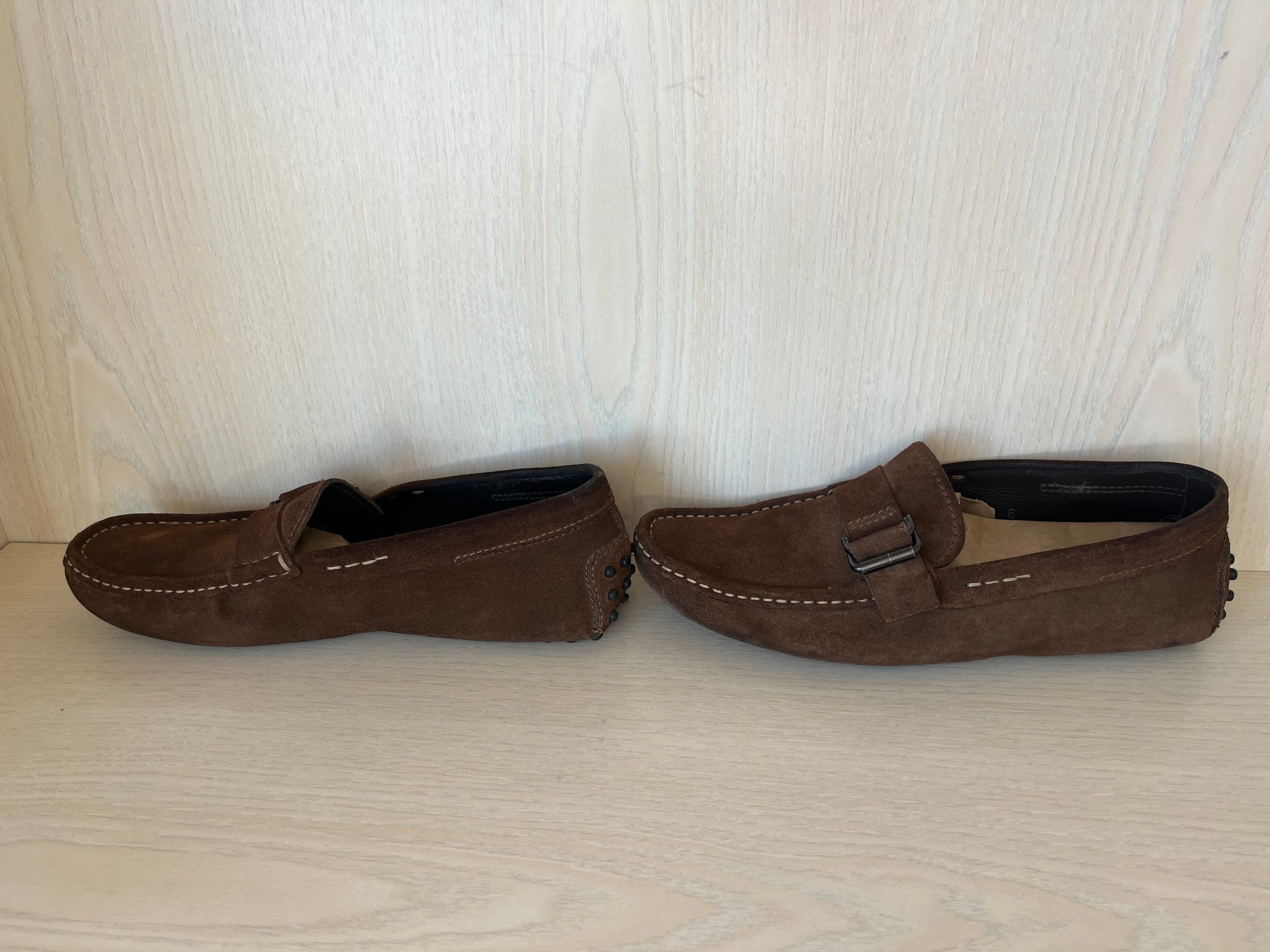 Tod's Gommino Suede Driving Loafers Dark Brown 42 EU Good Condition