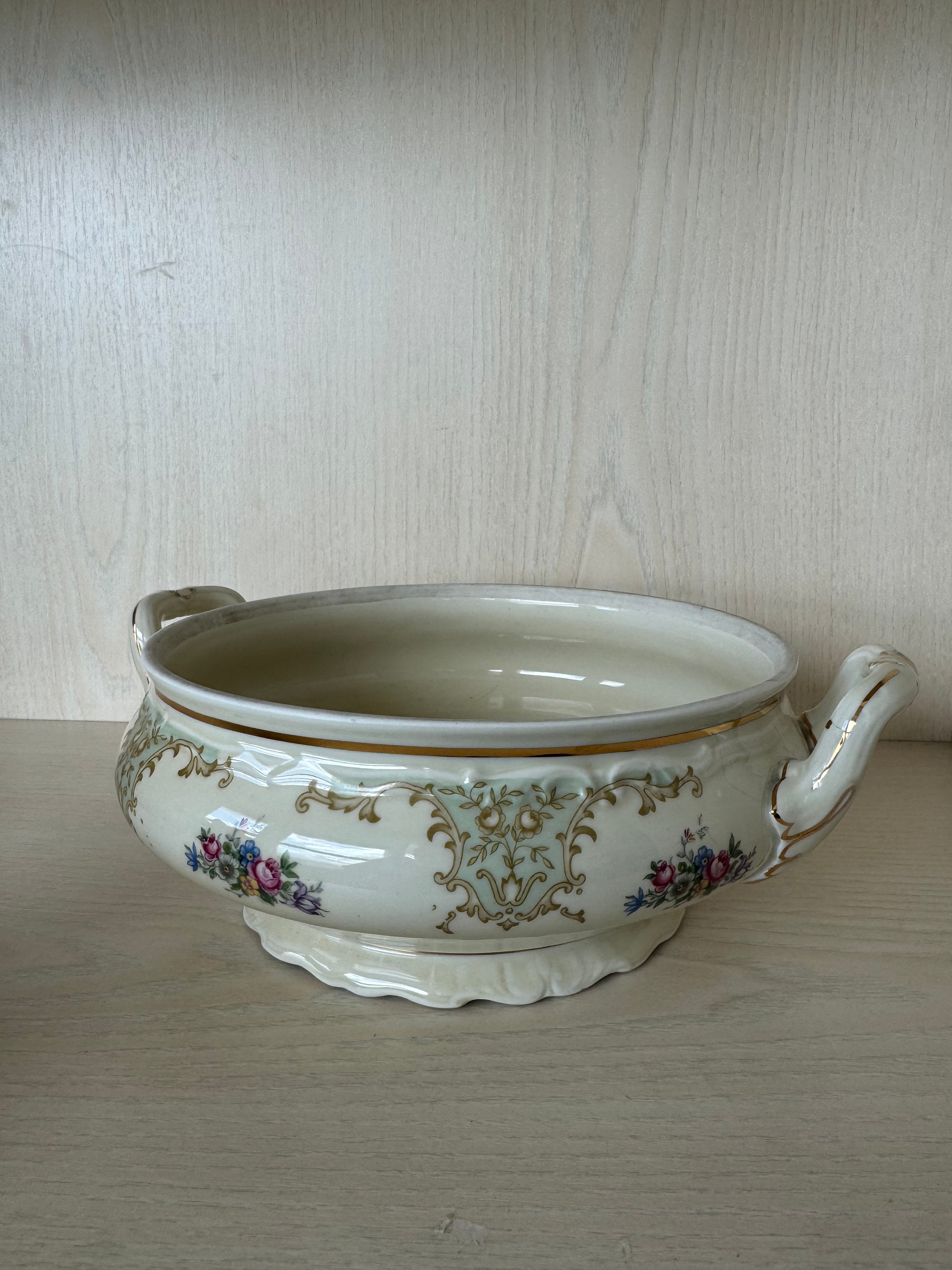 Epiag Fine China Suppenterrine, Porzellan, Weiß, Ø20,5cm, H9cm, gebraucht