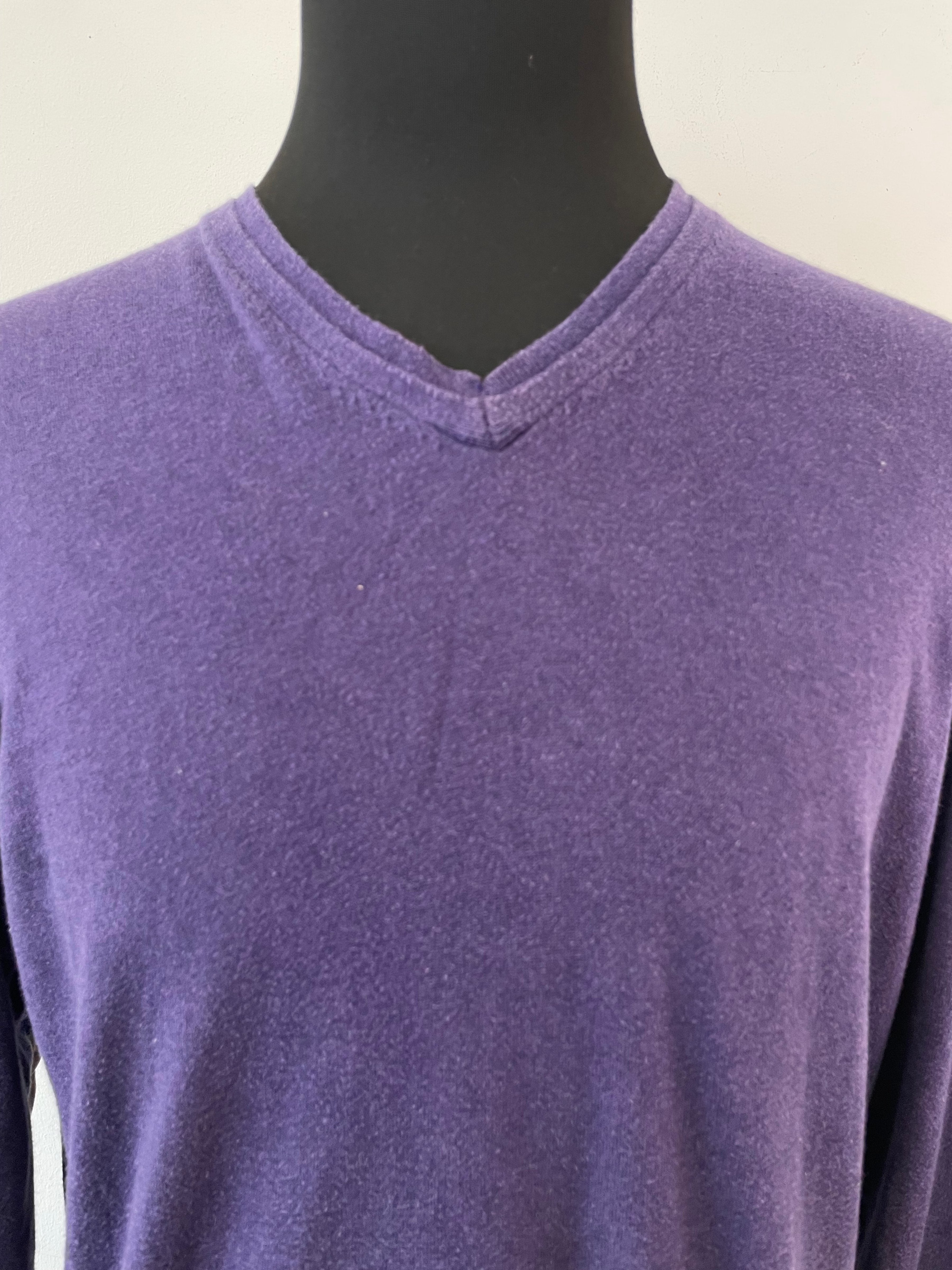 Massimo Dutti Pullover – Baumwolle-Kaschmir, Lila, Größe M, Gebraucht