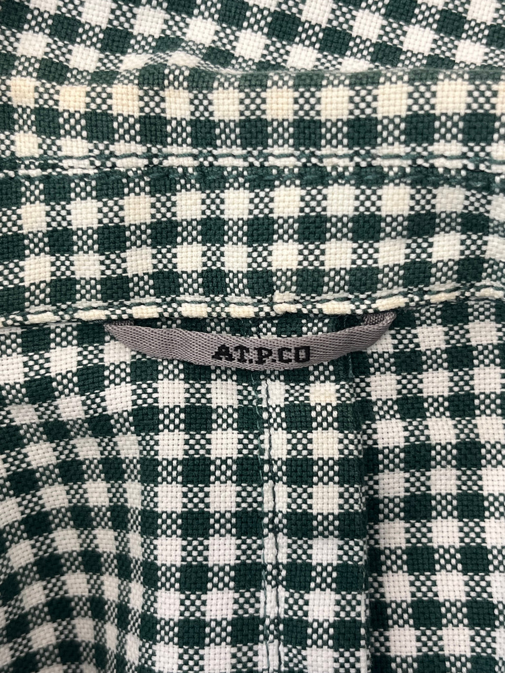 AT.P.CO Blazer S Green Plaid Cotton Good Condition