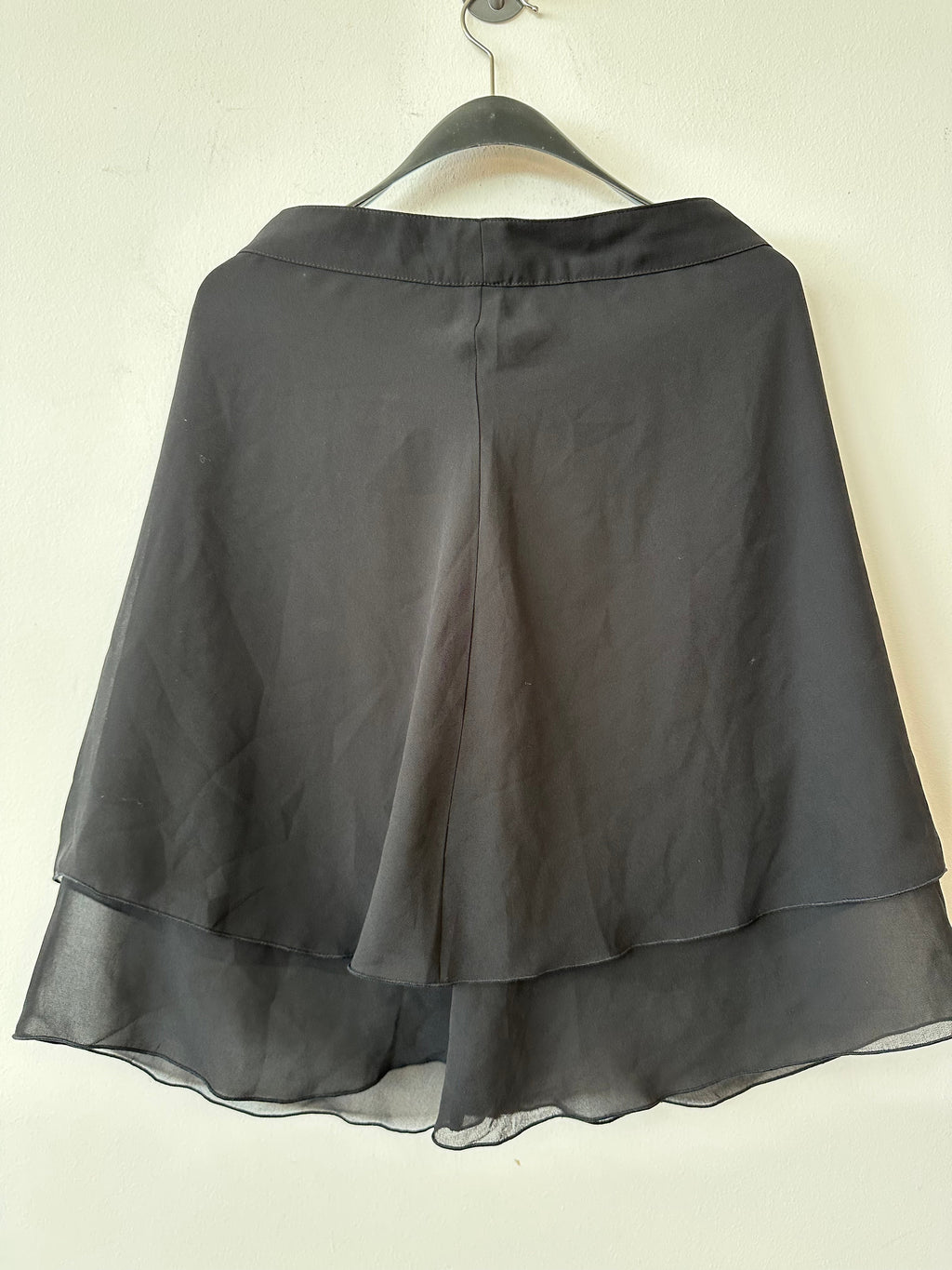 Comma Women's Chiffon Skirt 'Cape Rock' - Black, Size 34, Very Good