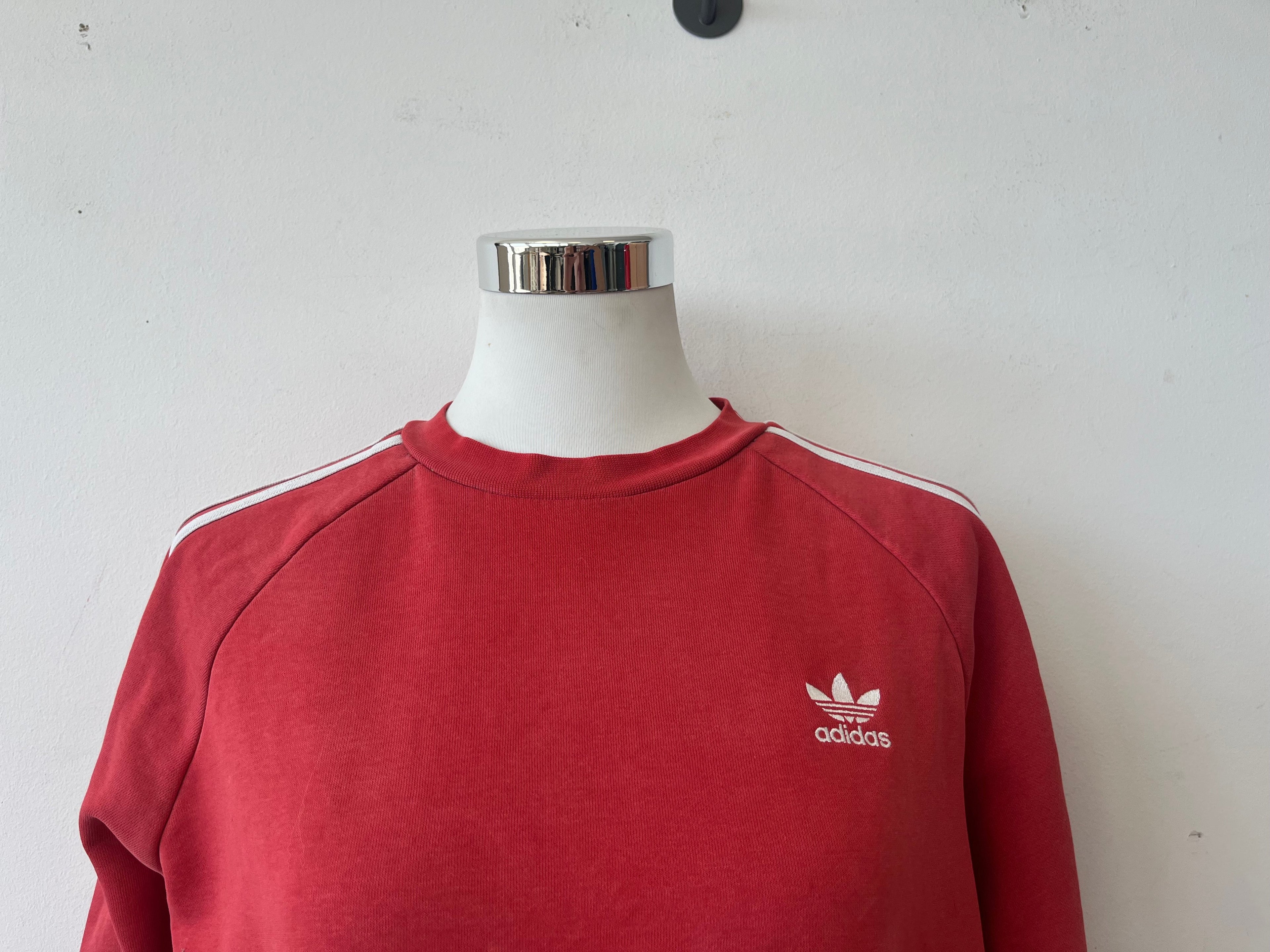 Adidas Adicolor Classics 3-Stripes Crew, Rot, S, Sehr Gut
