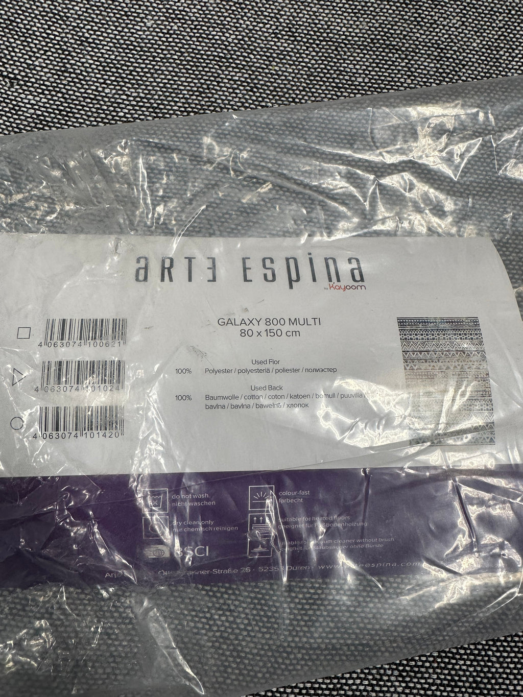 Arte Espina Rug Galaxy 300 Multi 80x150 cm Like New