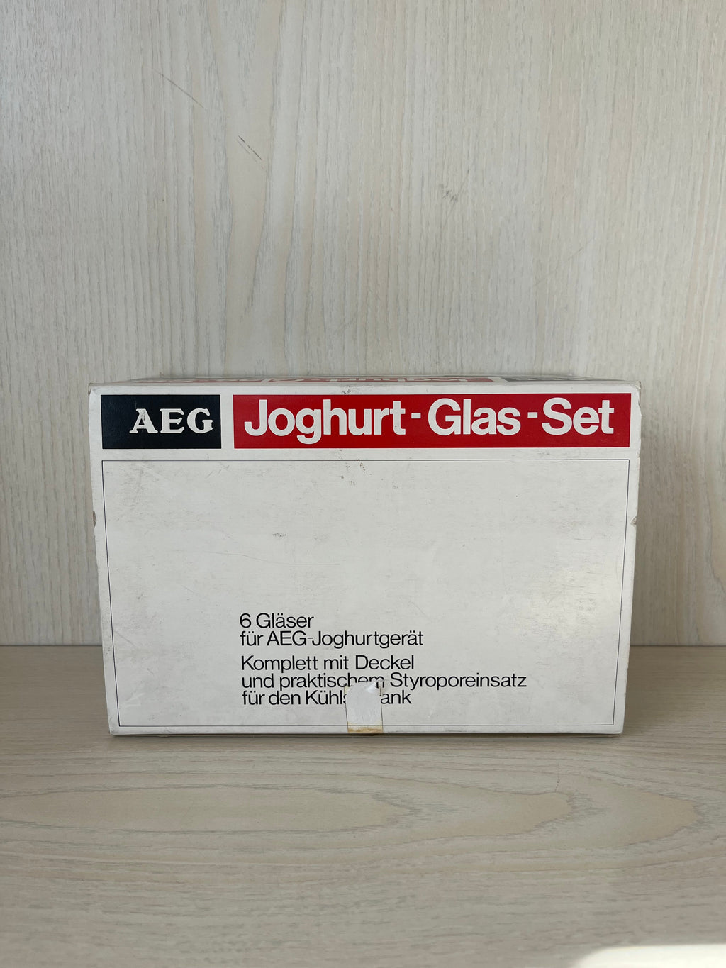 AEG Yogurt Glass Set JGS, Clear/Beige, Small, Very Good Condition