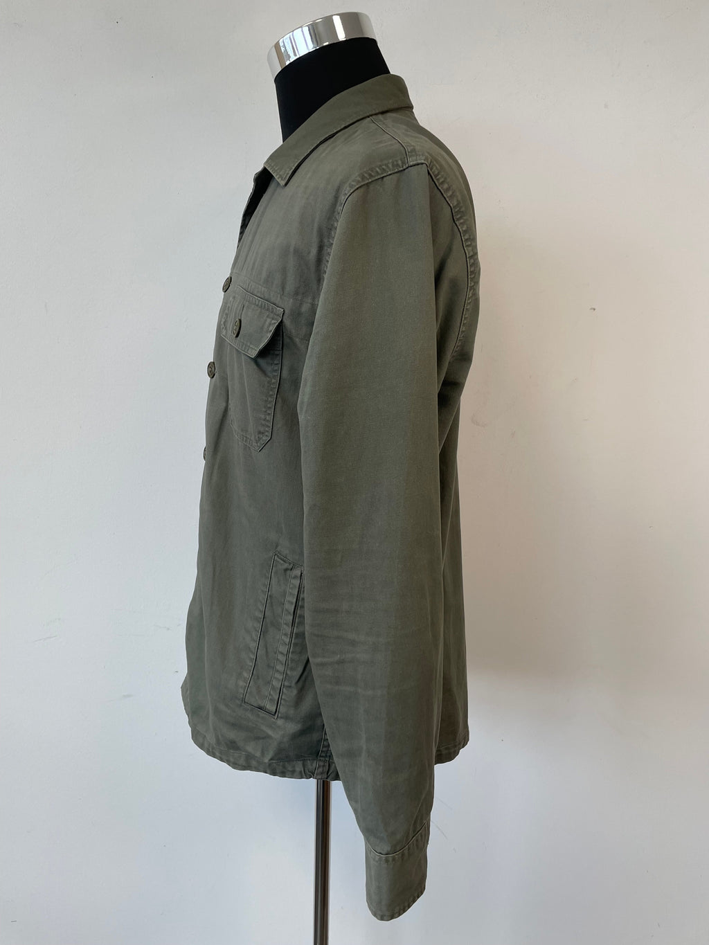 Abercrombie & Fitch Utility Jacke Grün M Baumwolle guter Zustand