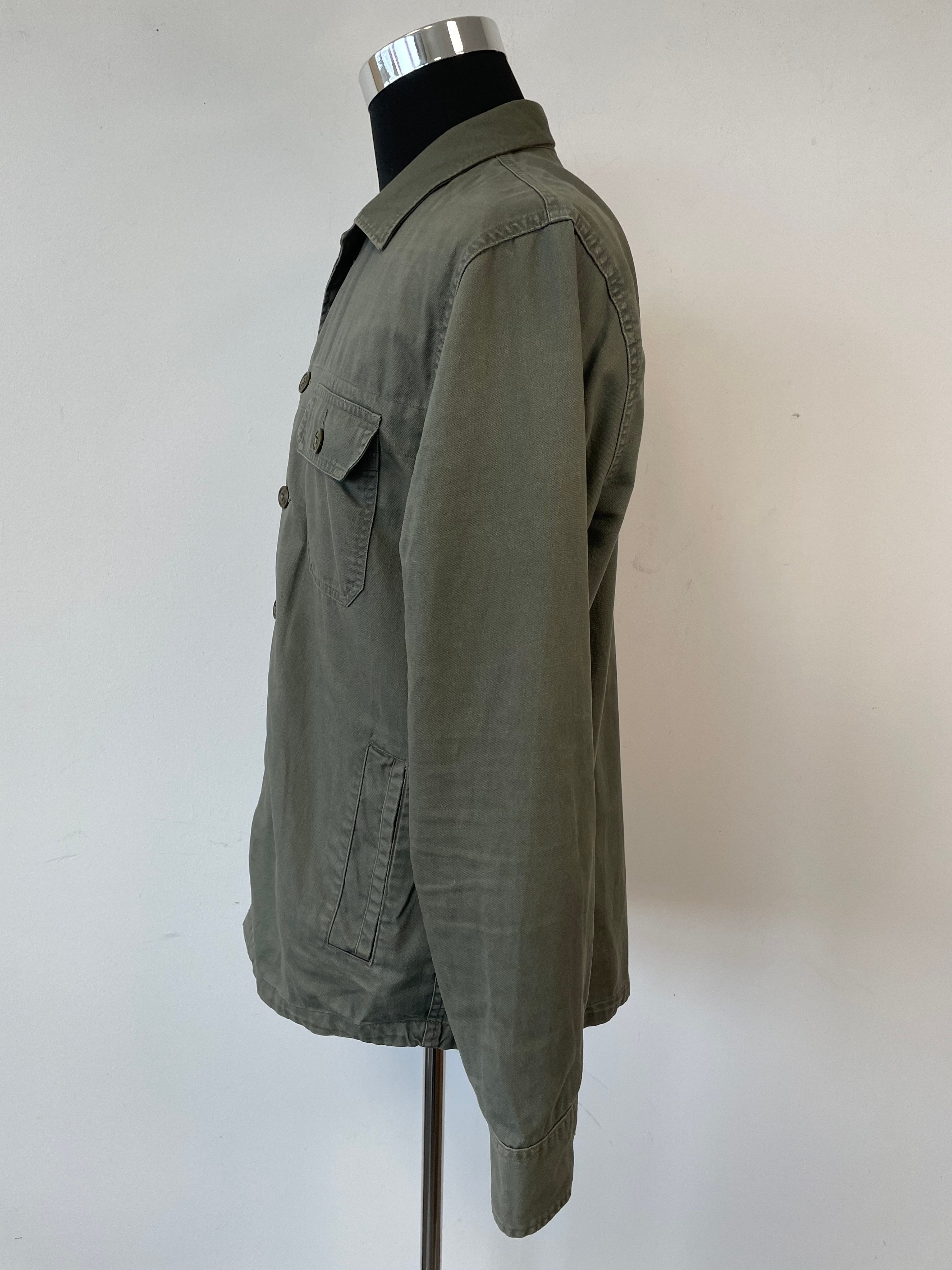 Abercrombie & Fitch Utility Jacke Grün M Baumwolle guter Zustand
