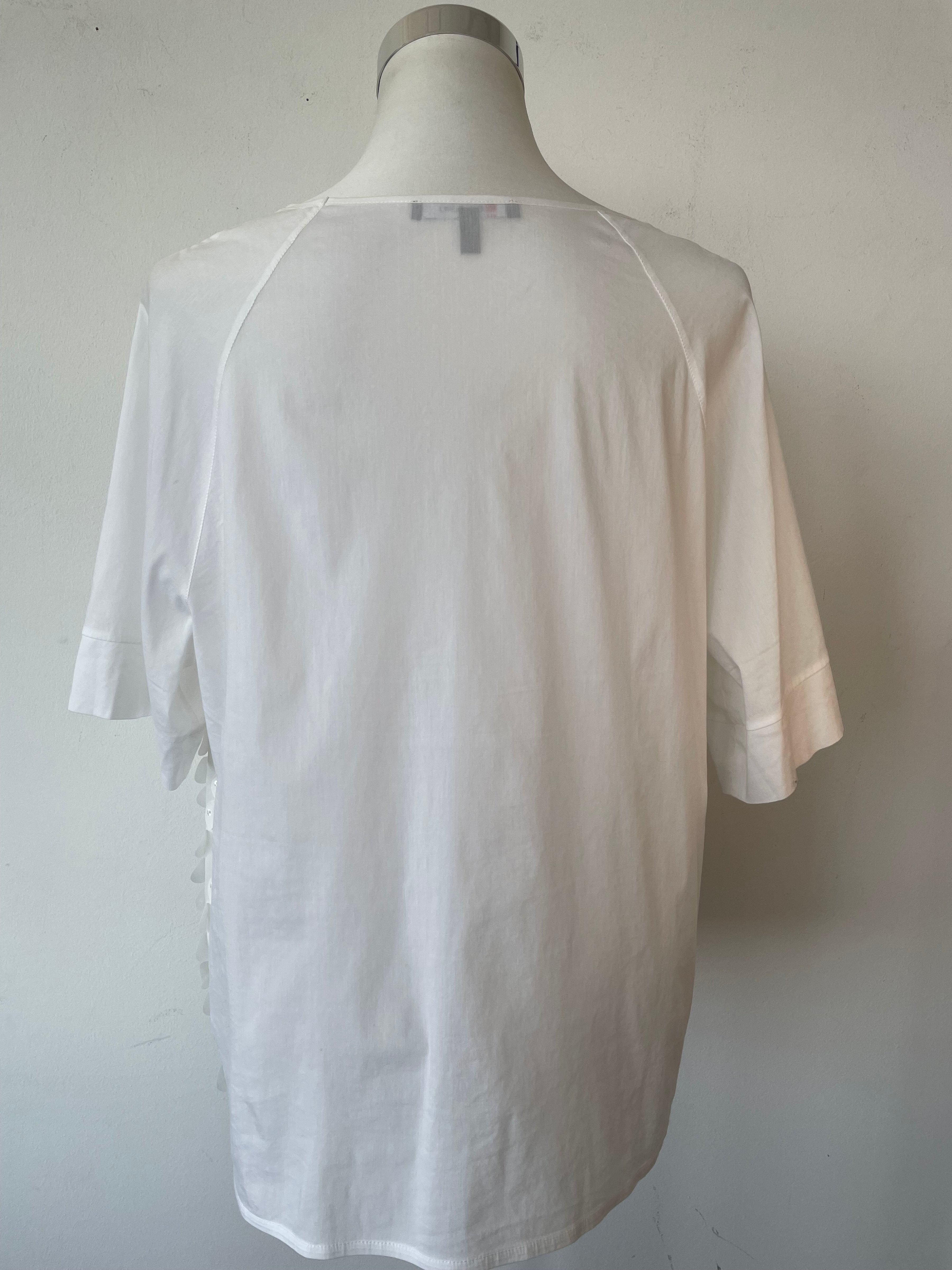 Marie Méro Sequin Top White/Gold, UK 18/EU 44, Good Condition