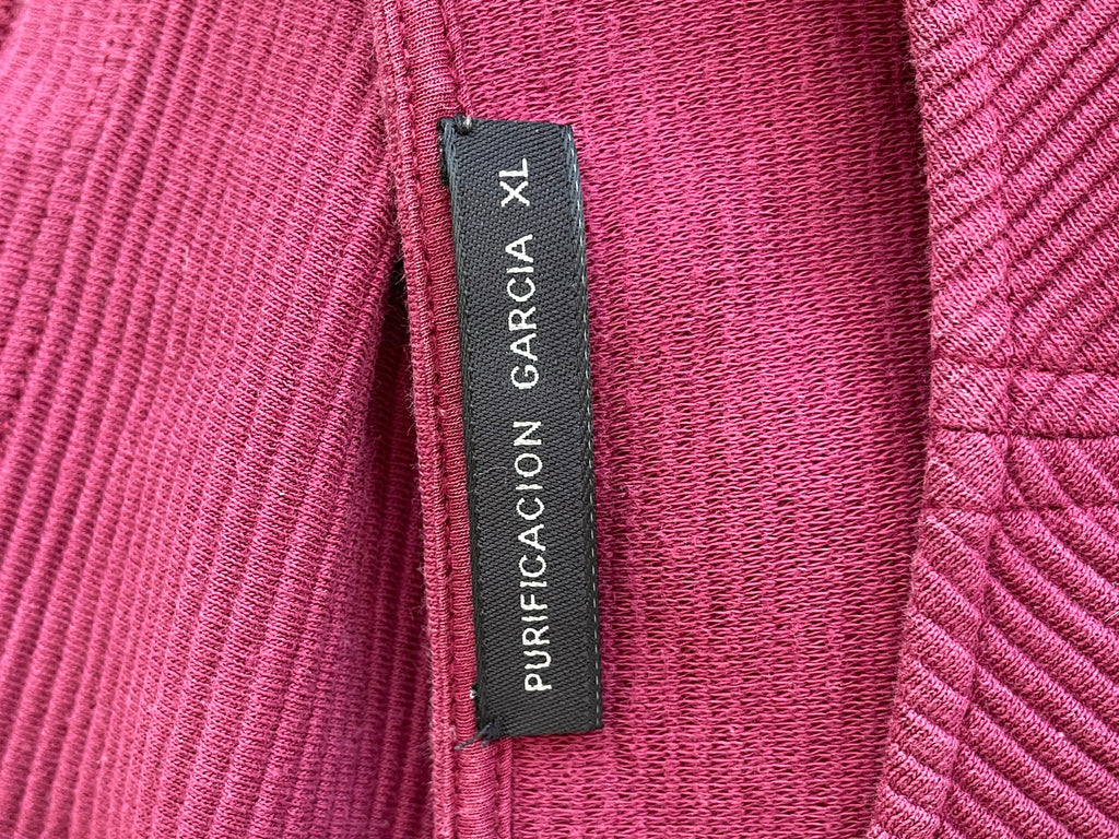 Purificación García Ribbed Dress, Burgundy, XL, Good Condition