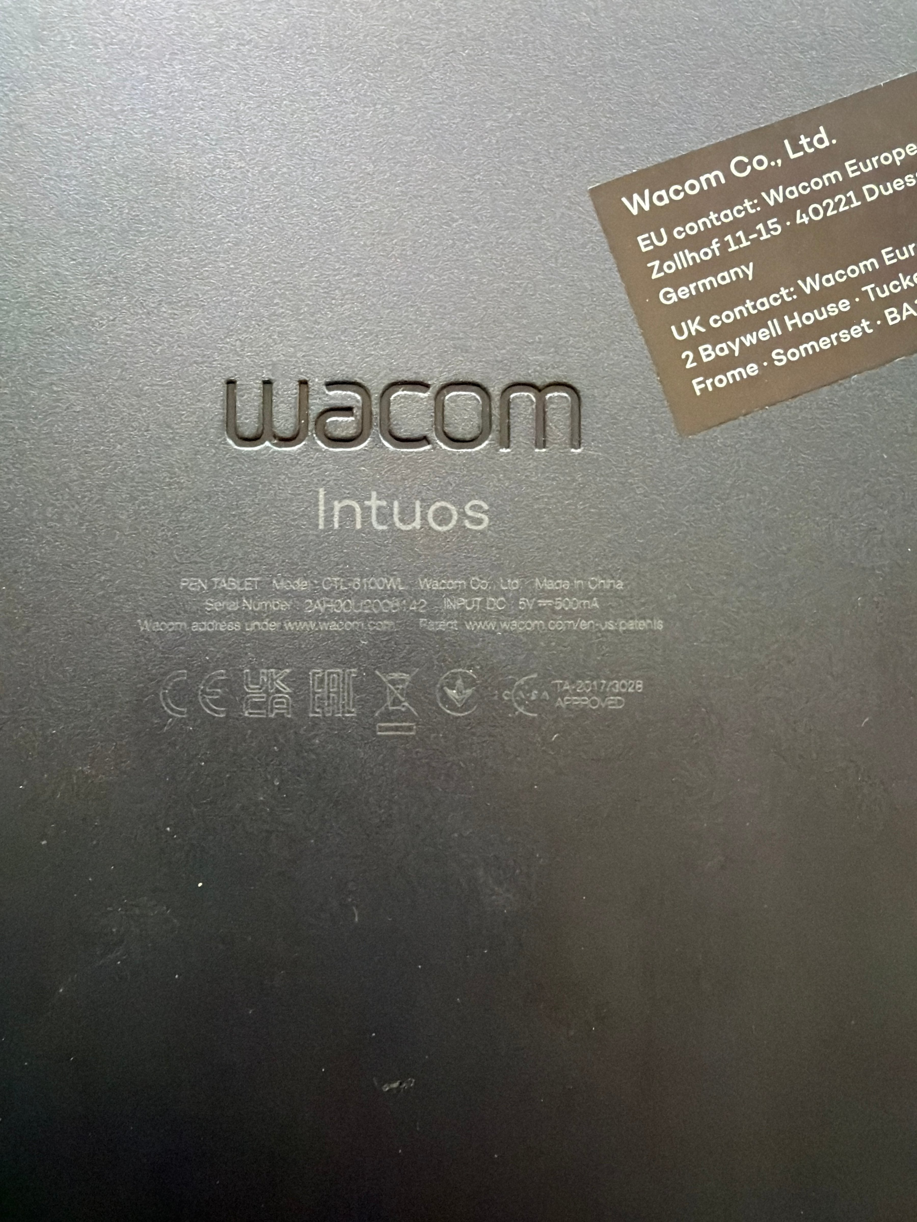 Wacom Intuos CTL6100WLK0, Schwarz, Medium, Sehr Gut