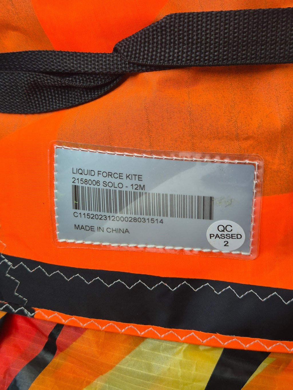 Liquid Force Solo Kite 12m Gelb/Orange/Schwarz Sehr Gut