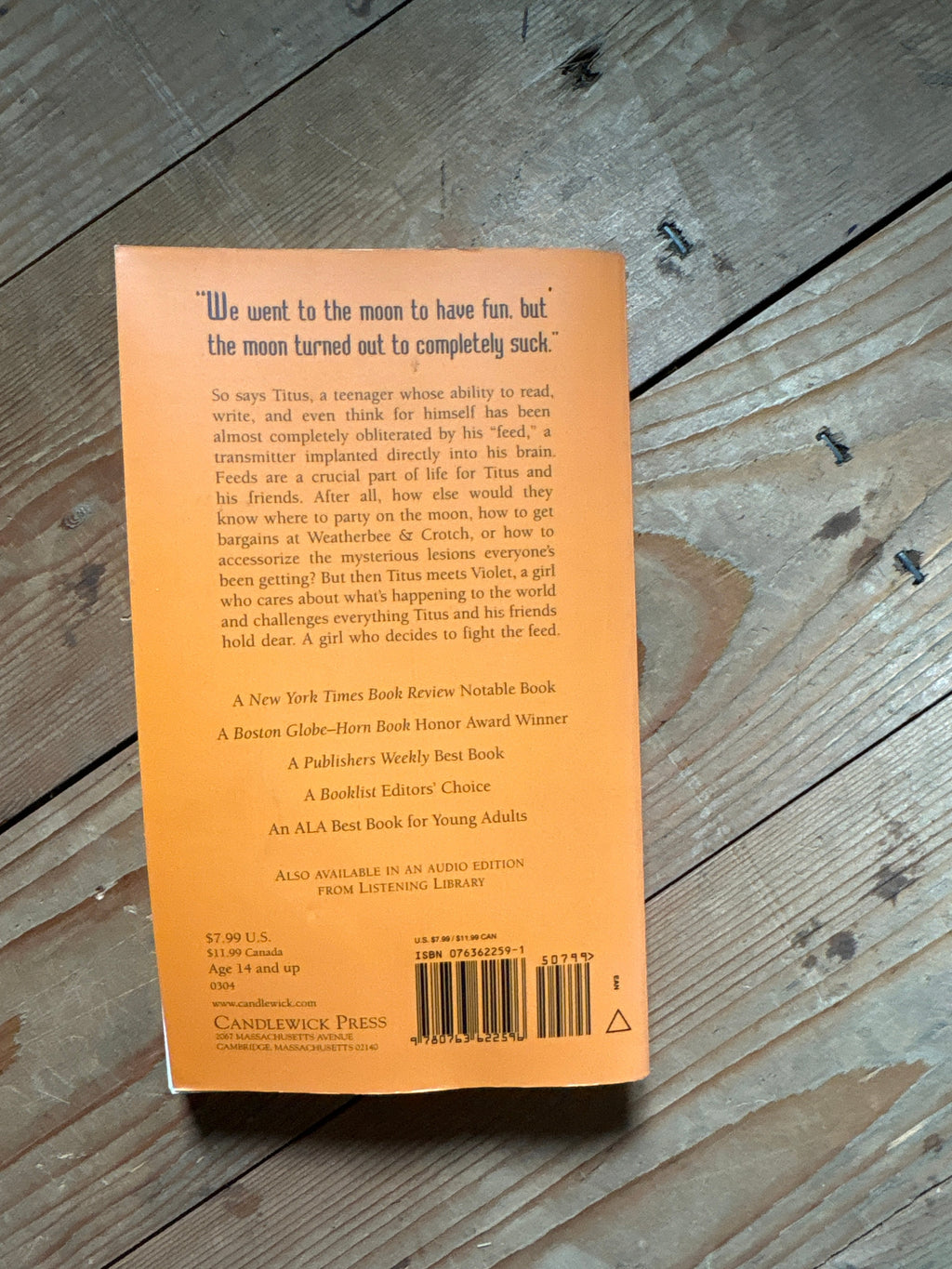 Feed by M.T. Anderson – Paperback, Good Condition, Annotations Present