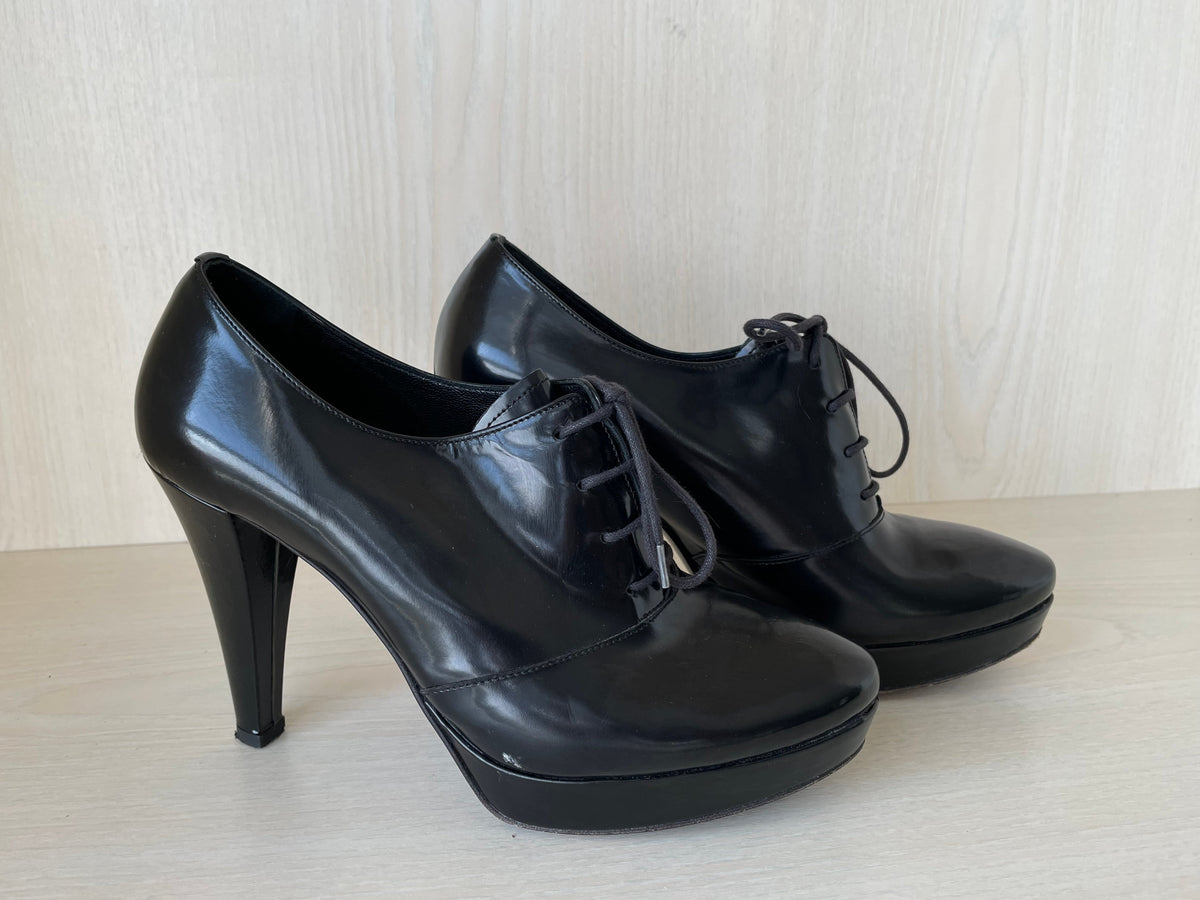 Konstantin Starke Schnürpumps Oxfords, Schwarz, Gr. 38.5, Zustand: Gut