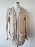 Fat Face Cosy Mohair-Blend Cardigan | UK 6 / EU 34 | Beige Meliert | Sehr Gut