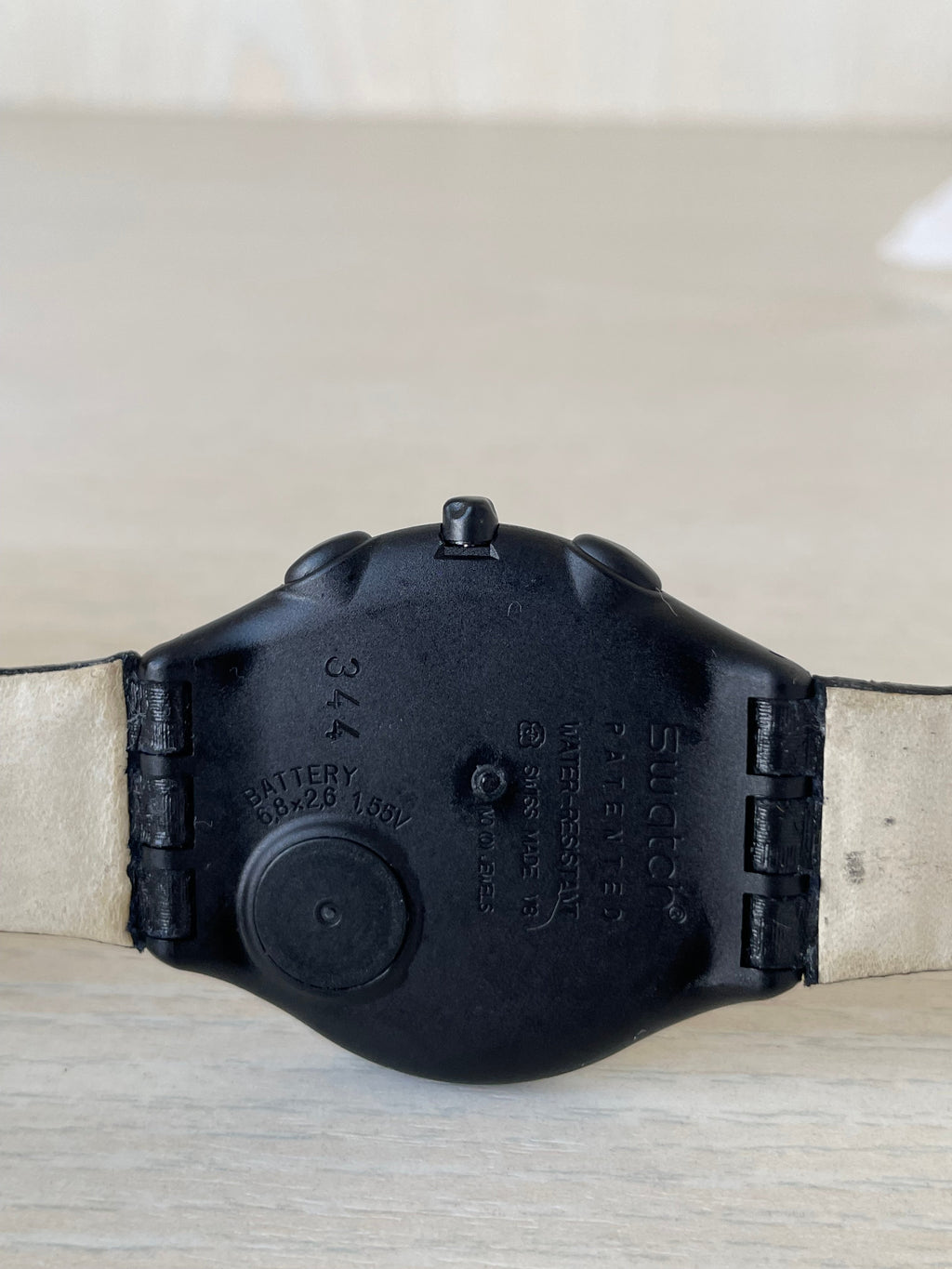 Swatch Uhr Skin Chrono, sehr gut, 38mm, Schwarz, Quarz, inkl. Batterie