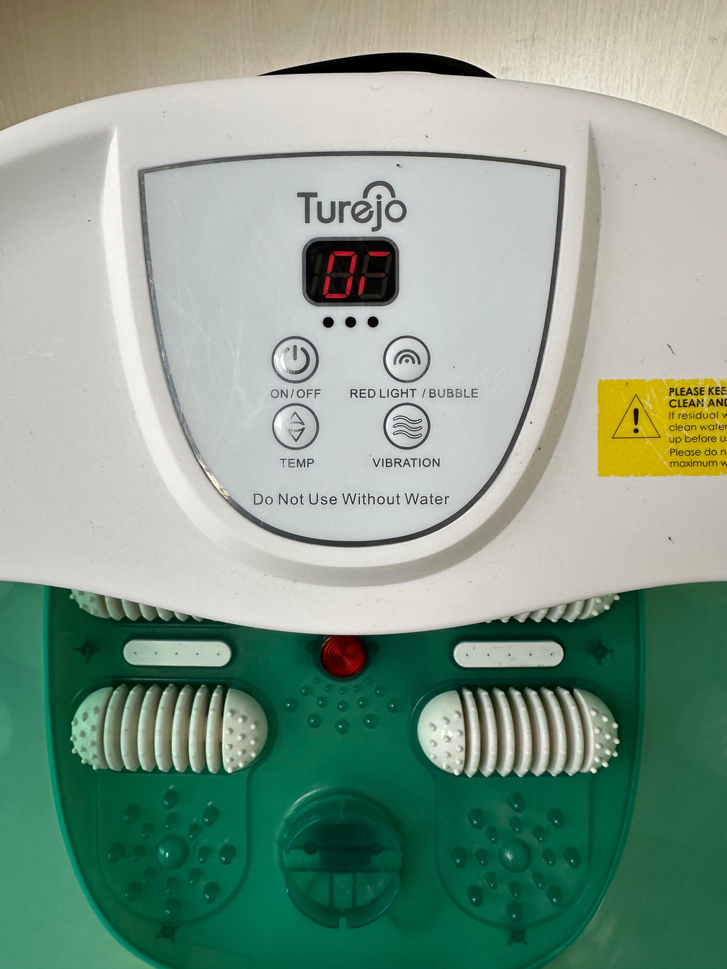 Turejo Foot Spa Massager MM-20A-3, Medium, White/Green, Good Condition
