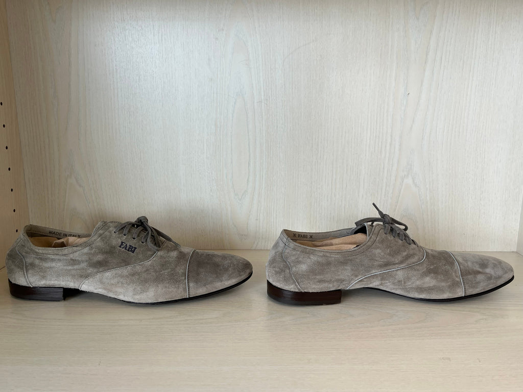 Fabi Herren Oxford Schuhe Wildleder Grau Größe 43 Sehr Gut