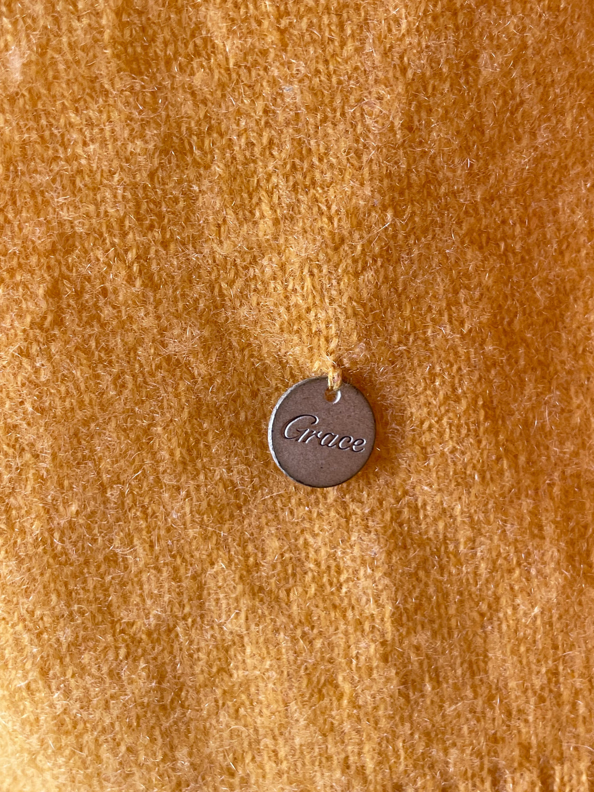 Grace Kaschmirpullover Senfgelb Schleife Sehr Gut