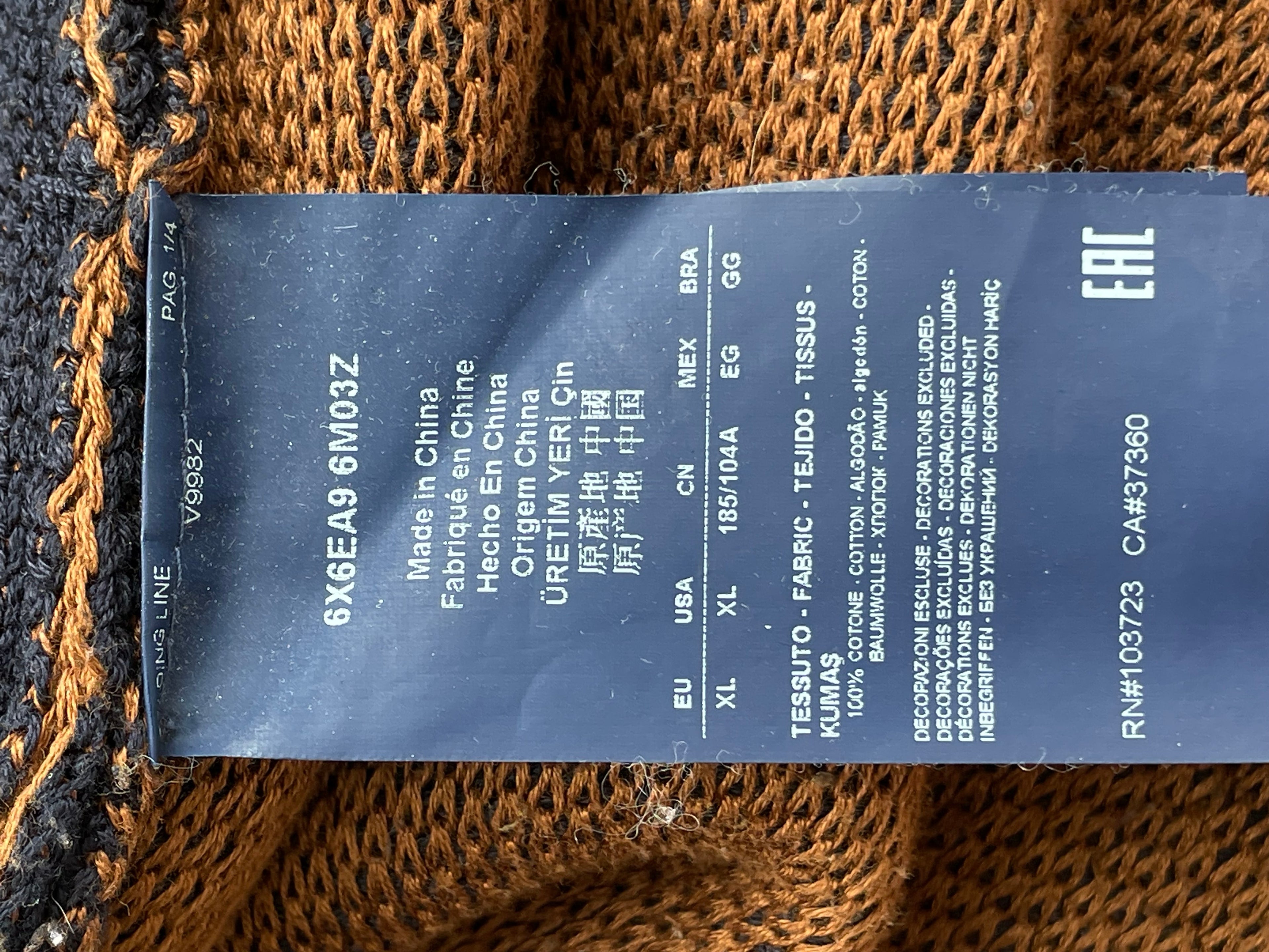 Armani Exchange Herren Strickblazer – Navy, Größe XL, Sehr Gut