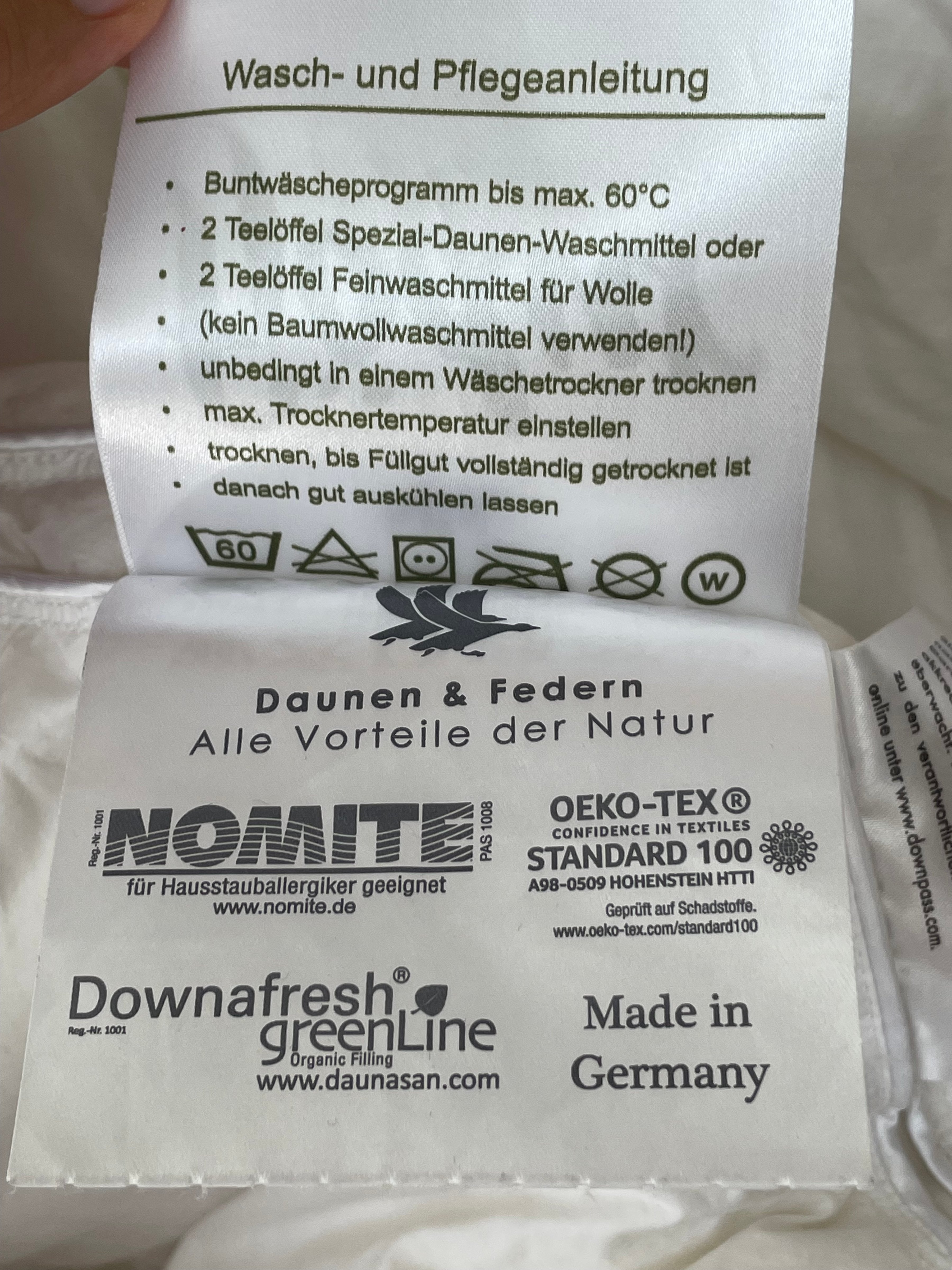 Fjödür Daunendecke – 135 x 200 cm, Downpass Zertifiziert, Weiß, Sehr Gut