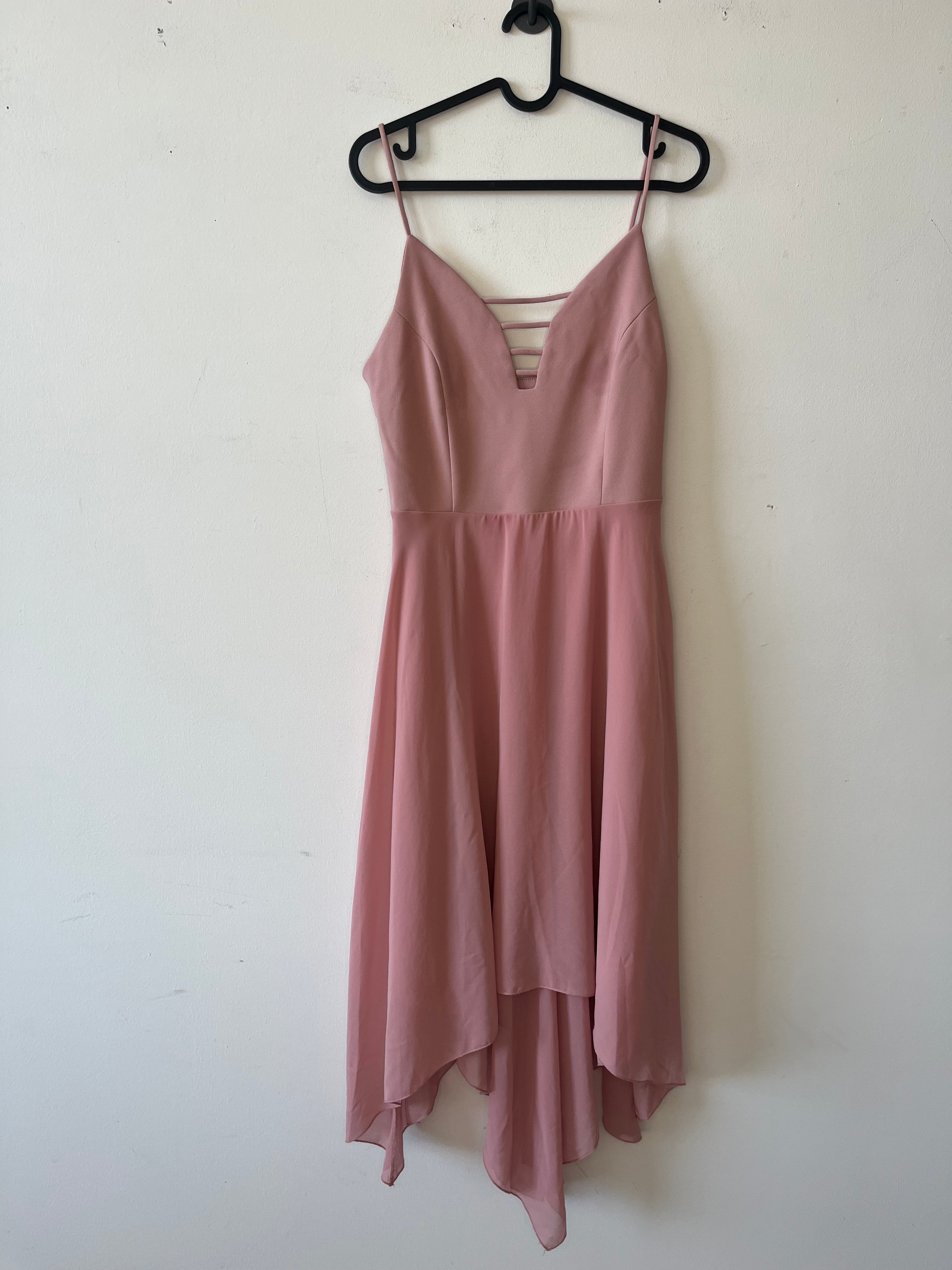 Trendyol Pink Midi Dress, Size 38, Very Good Condition