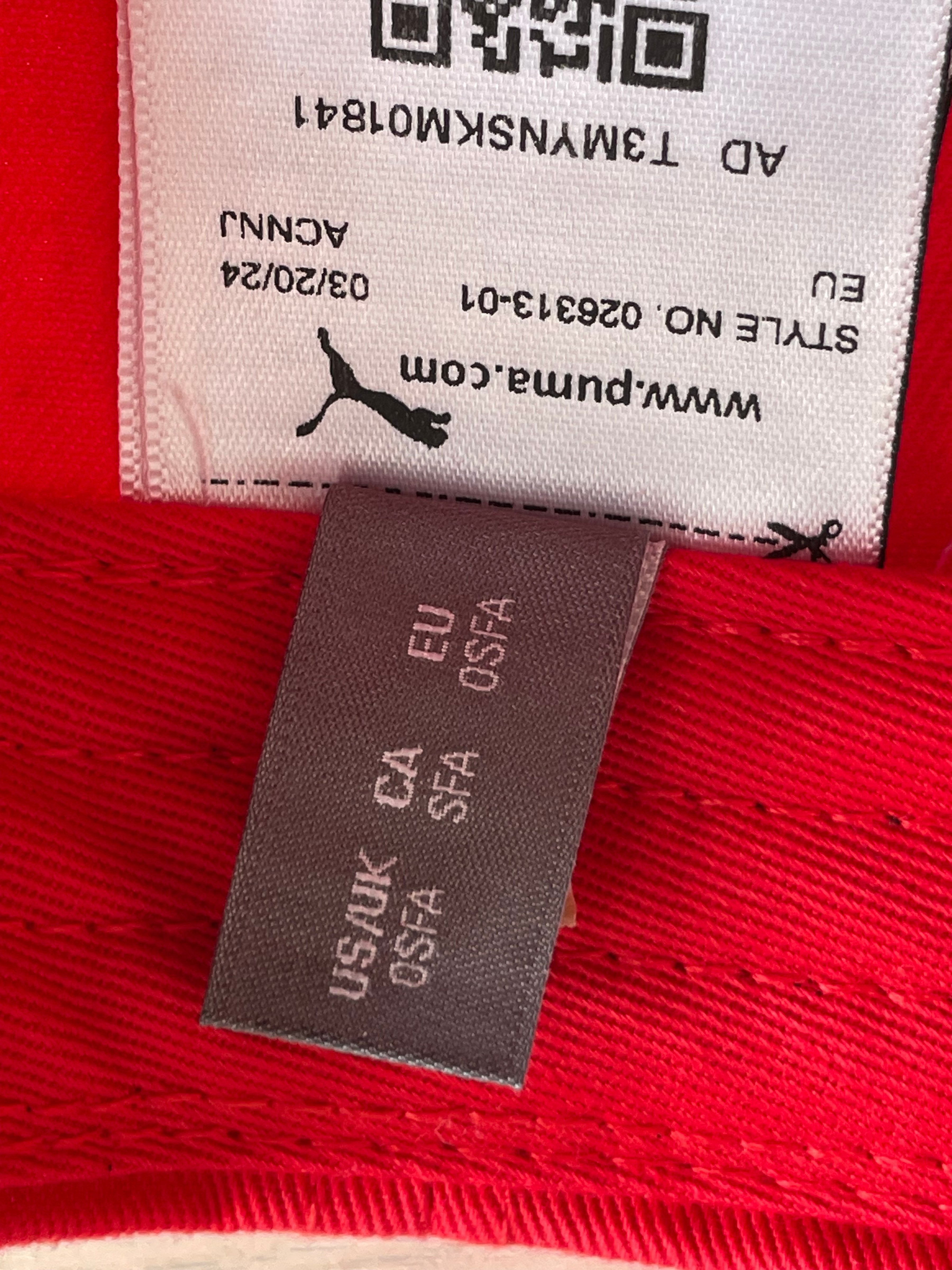Puma Swiss Soccer Team Cap, Red, Like New