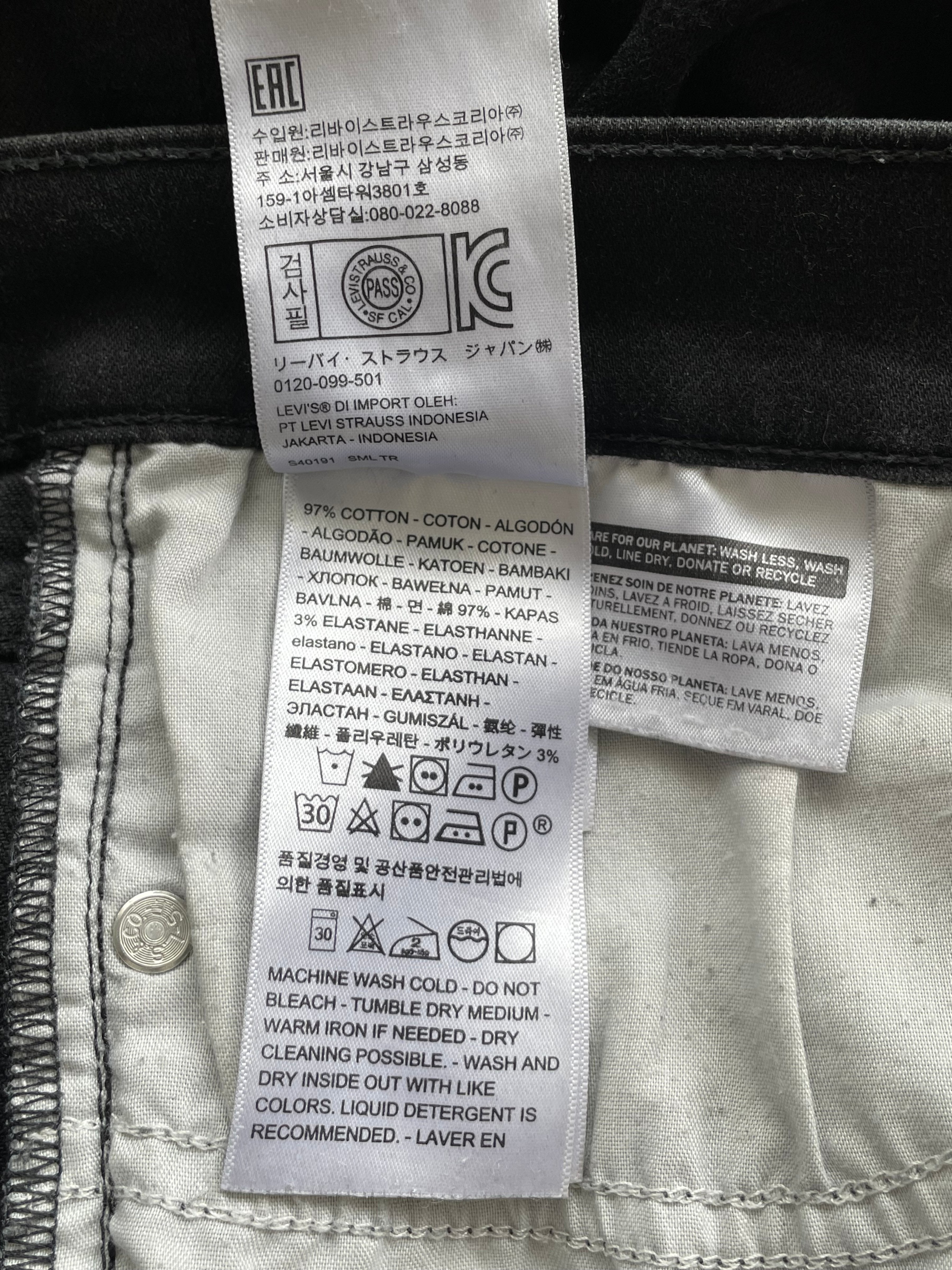 Levi’s Stretch Jeans Schwarz, 5-Pocket, 97% Baumwolle, Guter Zustand