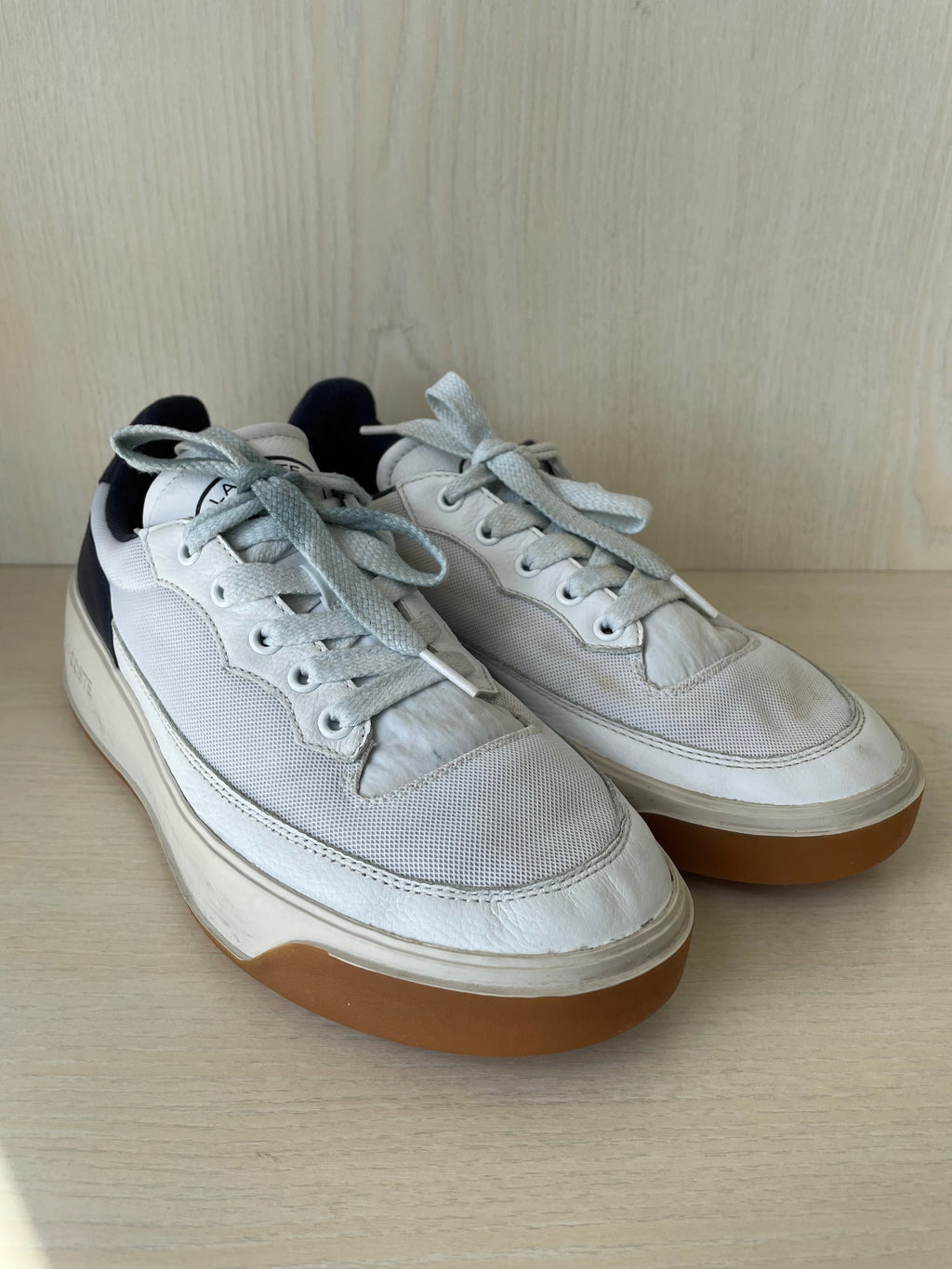 Lacoste G80 Club Sneaker | EU 41 | Weiß/Blau | Leder/Textil | Gebraucht
