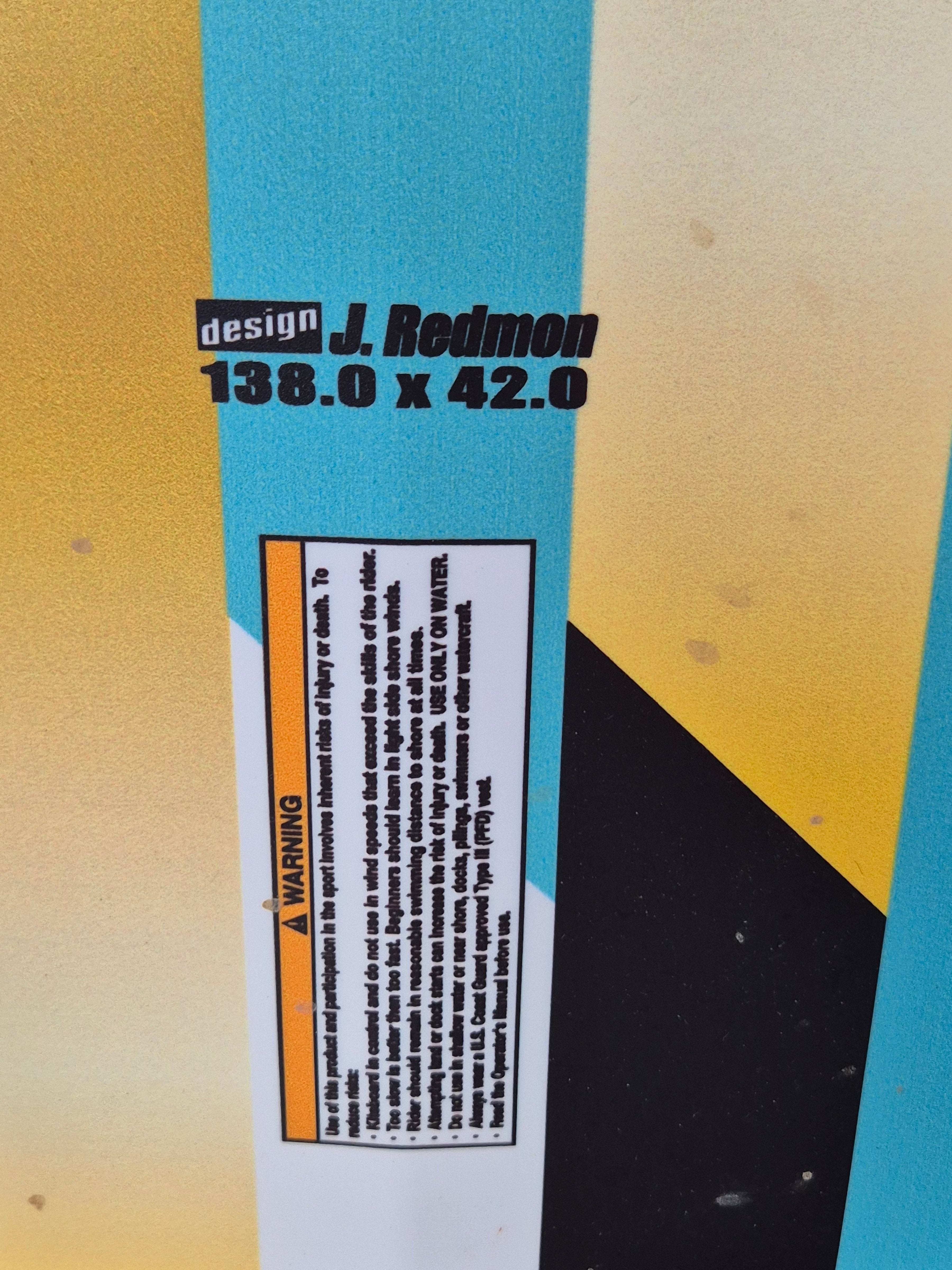 Liquid Force Kiteboard Focus 138 cm x 42 cm, Multicolor, Zustand: Gut