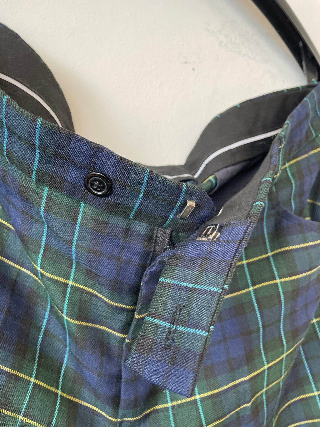 Rowing Blazers Herren Wollhose Tartan Gordon Modern M Grün-Blau Sehr Gut
