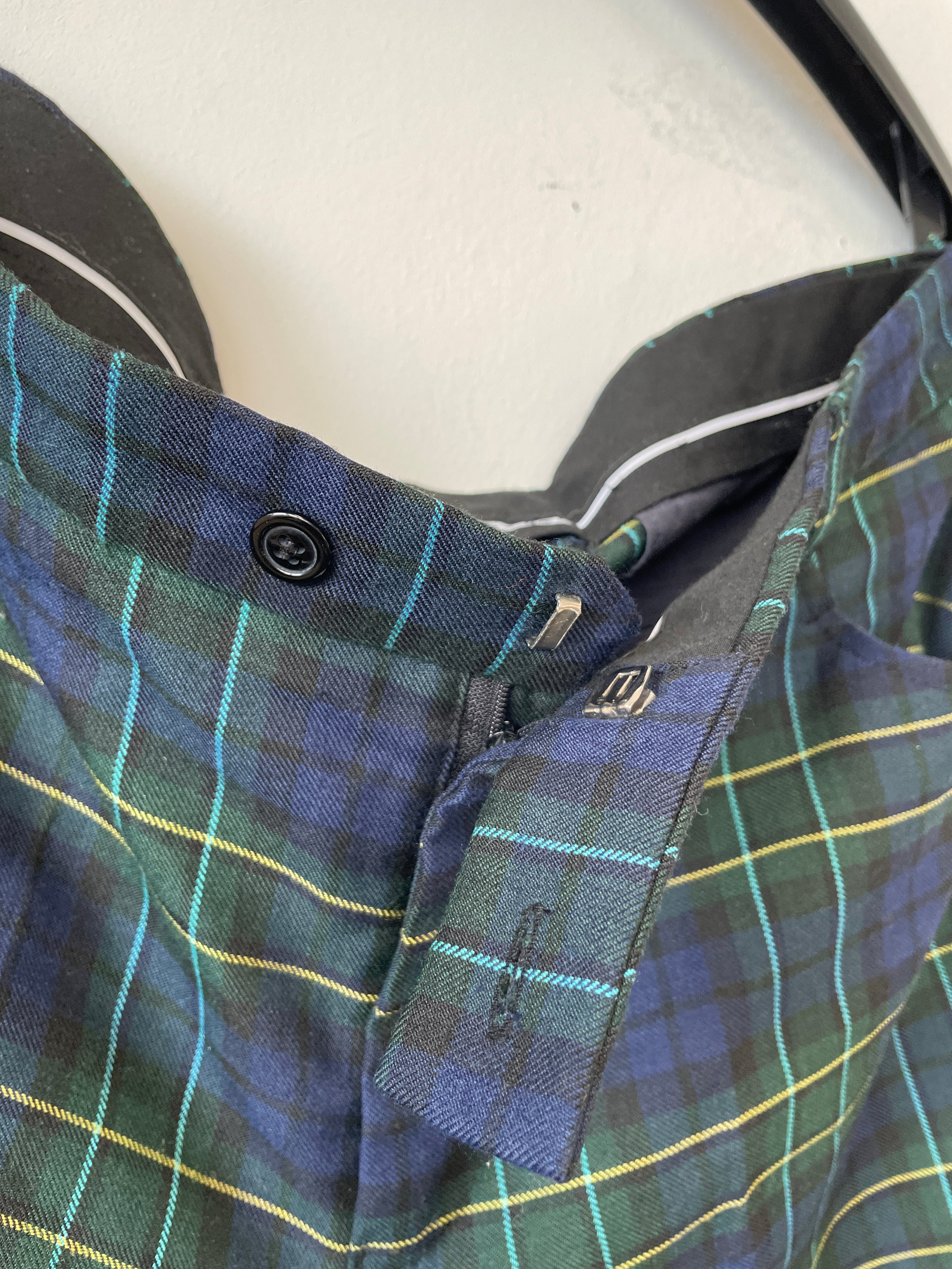 Rowing Blazers Herren Wollhose Tartan Gordon Modern M Grün-Blau Sehr Gut