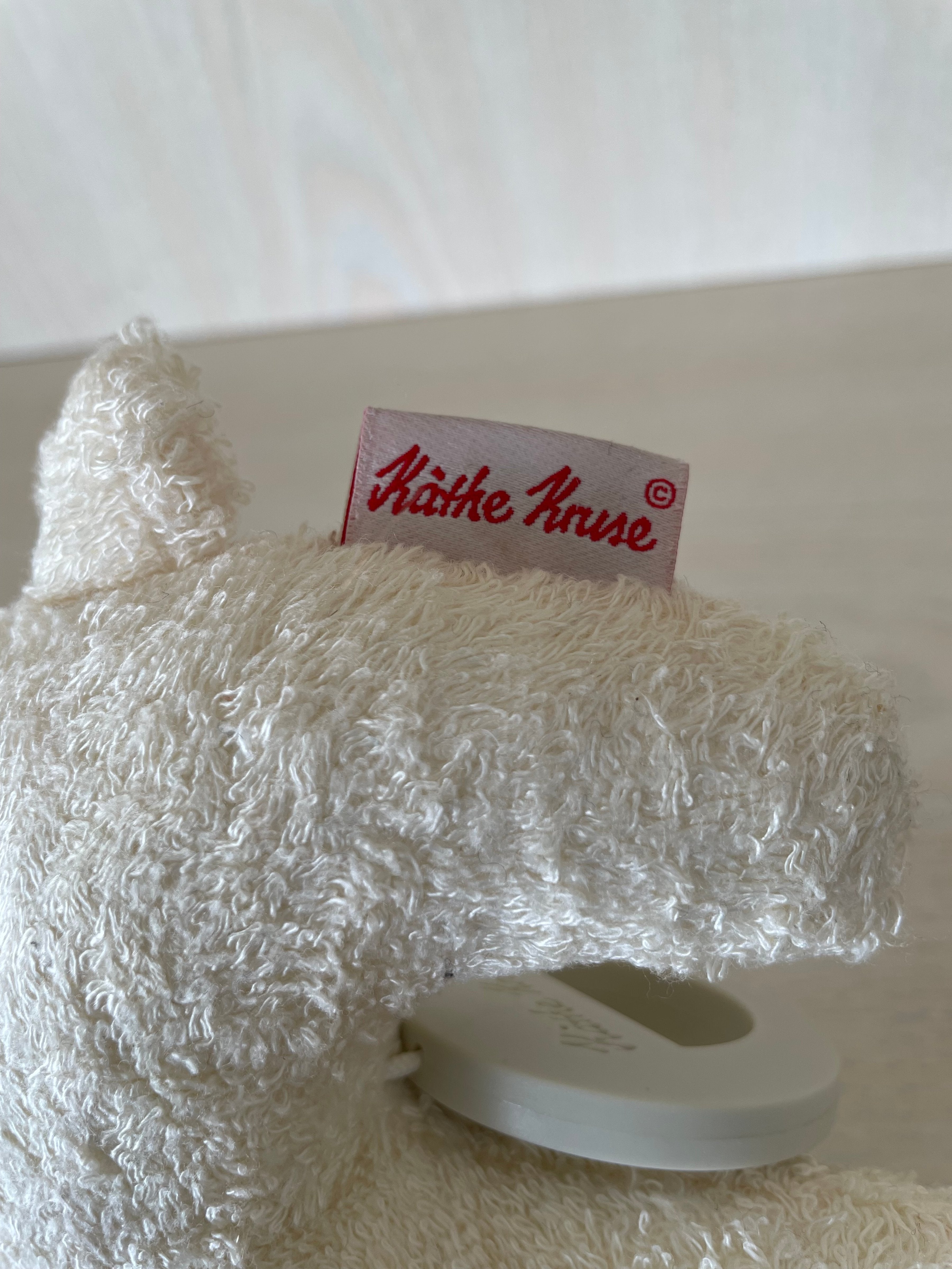 Käthe Kruse Musical Pull Toy ‘Sam’ – White Polar Bear with Scarf, Very Good