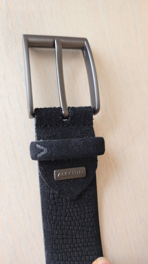 Alberto Ledergürtel, schwarz, 95 cm – wie neu