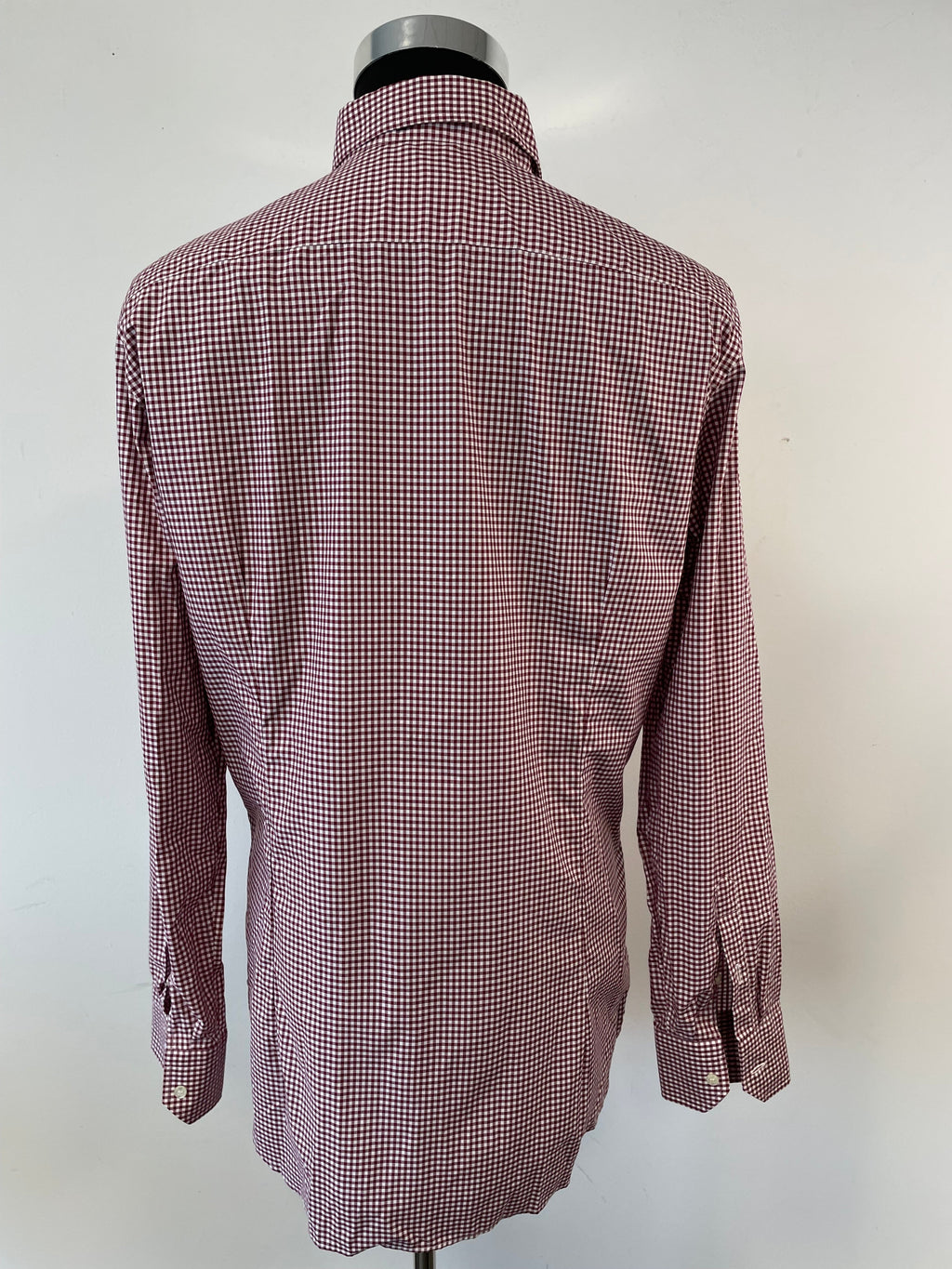 Etro Herrenhemd Größe 42 (L) Rot/Weiß Karo – Sehr Gut – Made in Italy