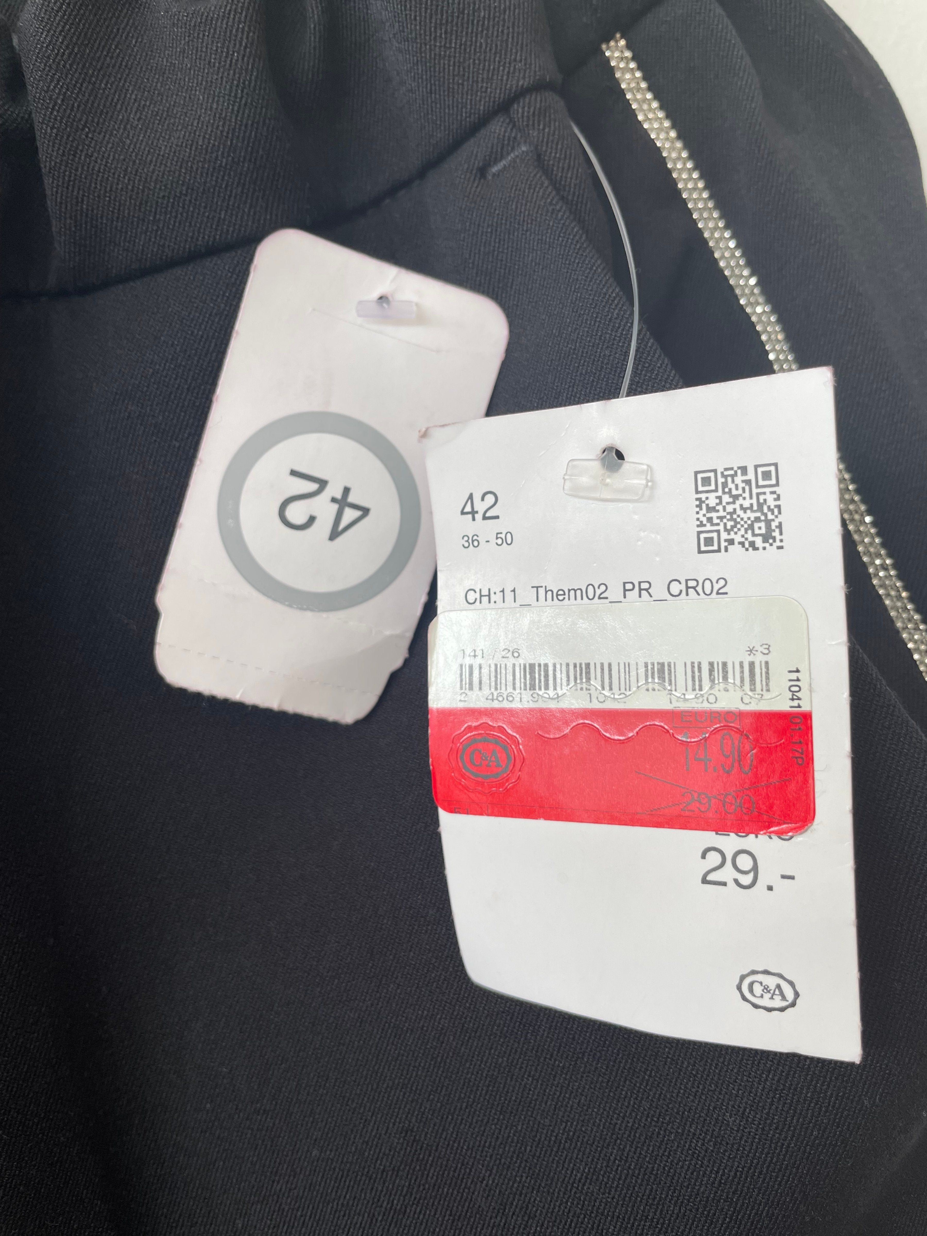 C&A CANDA Women's Trousers – Black, Size M, Like New with Tags