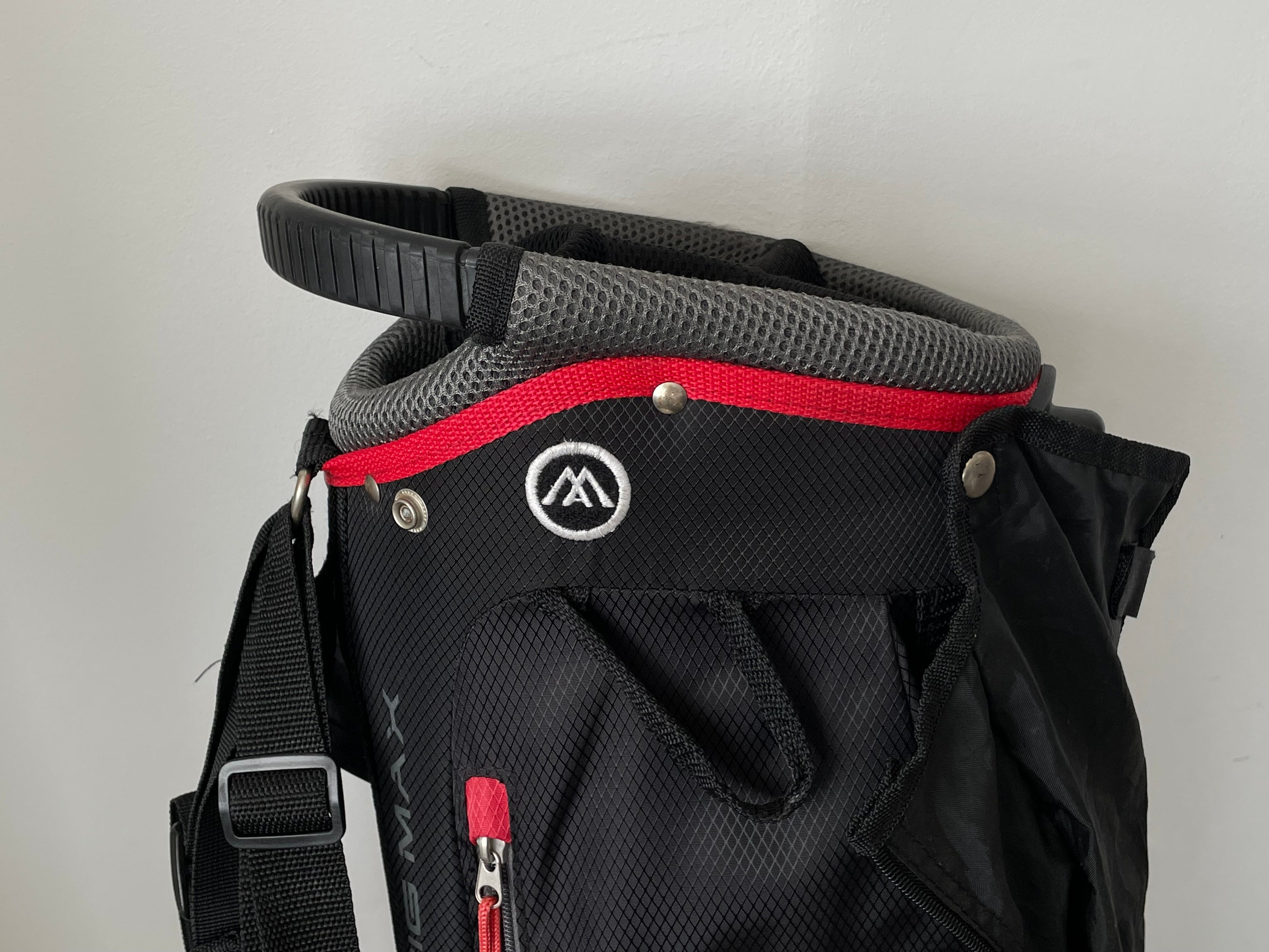 Big Max Golfbag Heaven Seven G, Schwarz/Rot, Sehr Gut, Höhe 87 cm