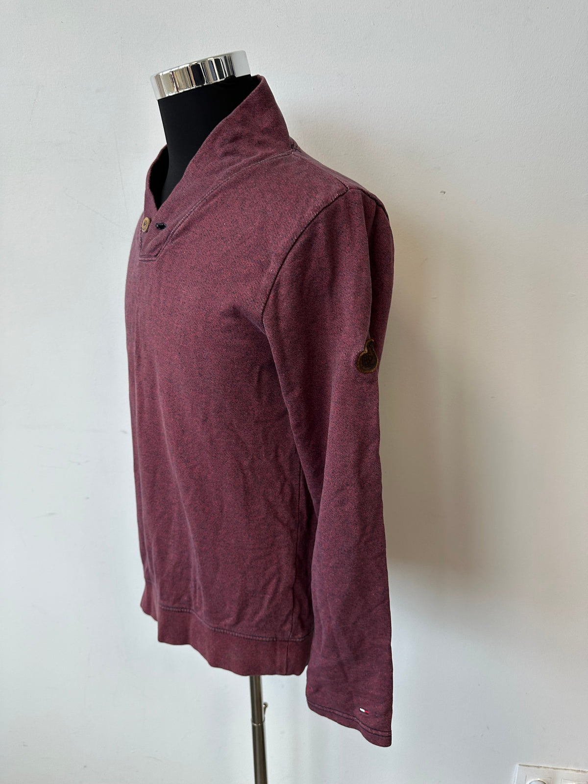 Dickies Men's Burgundy Medium Button-Up Shirt - Good Condition